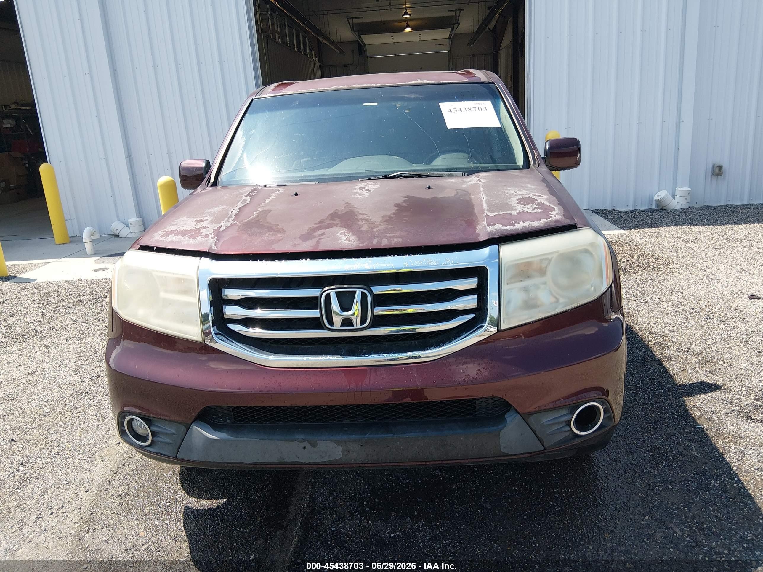 2012 Honda Pilot Ex-l Бордовый vin: 5FNYF4H53CB030222