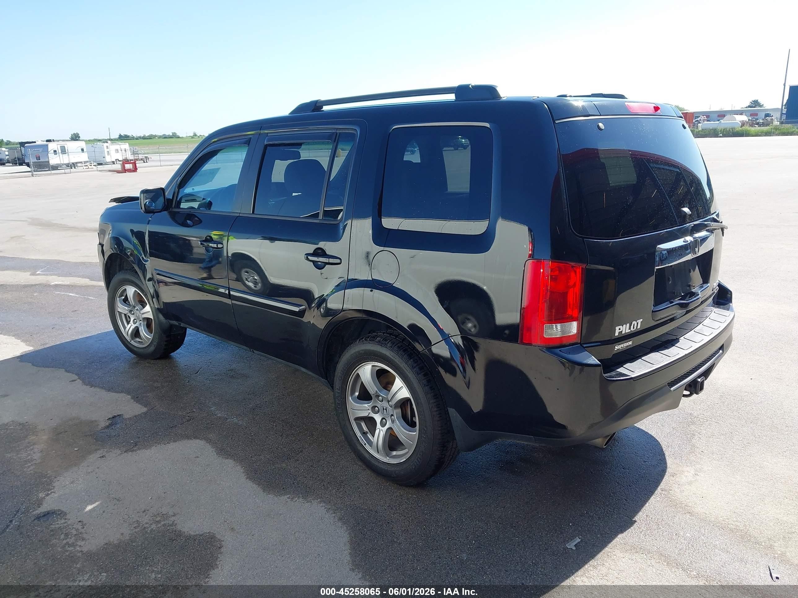 2012 Honda Pilot Ex-l Black vin: 5FNYF4H53CB053970