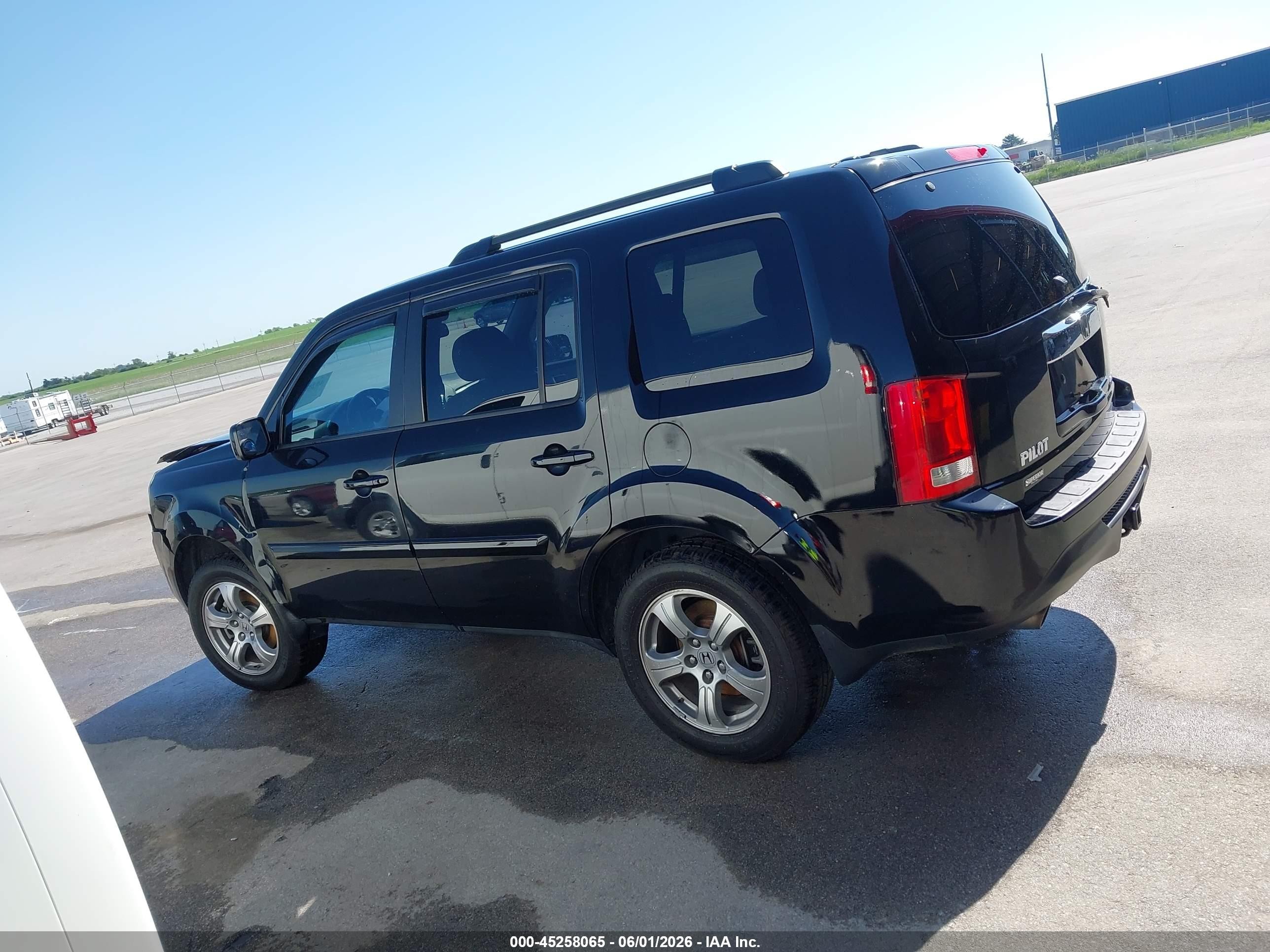 2012 Honda Pilot Ex-l Black vin: 5FNYF4H53CB053970