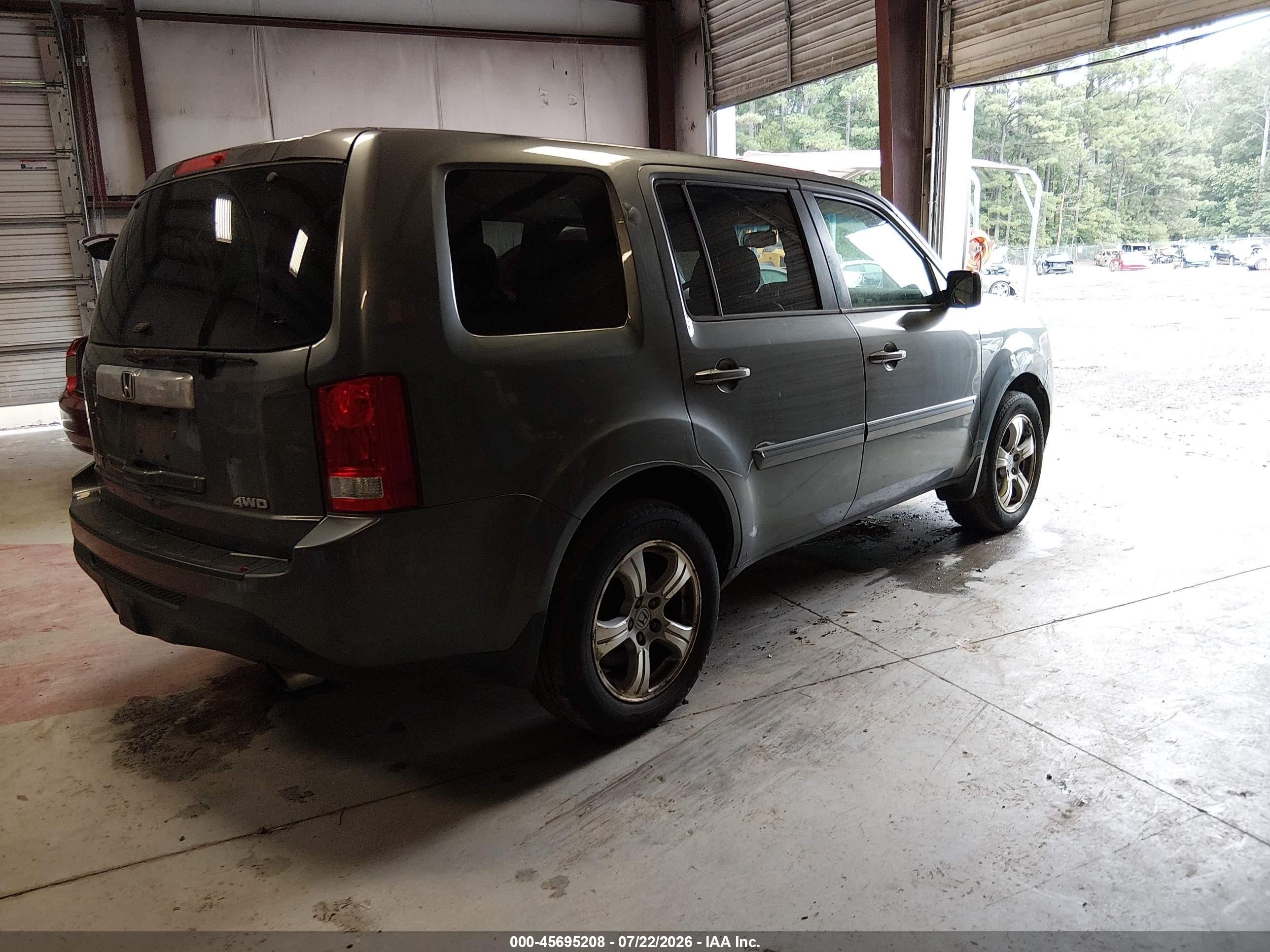 2012 Honda Pilot Ex-l Серый vin: 5FNYF4H53CB054763