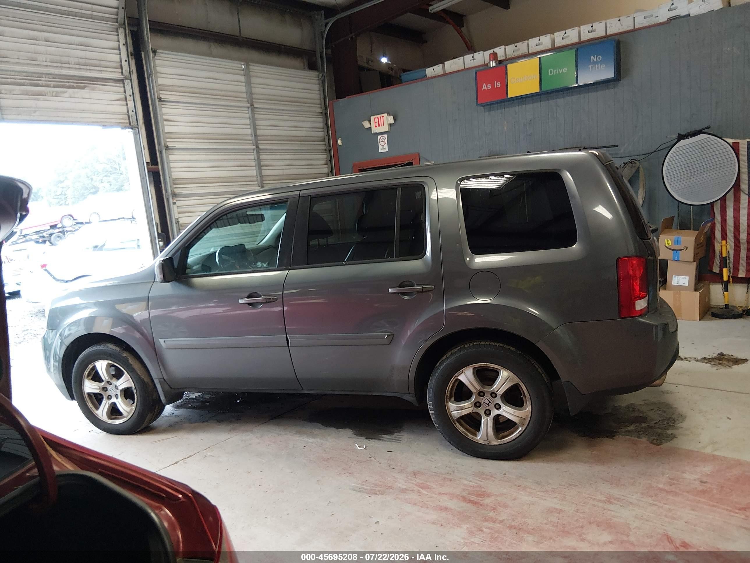 2012 Honda Pilot Ex-l Серый vin: 5FNYF4H53CB054763
