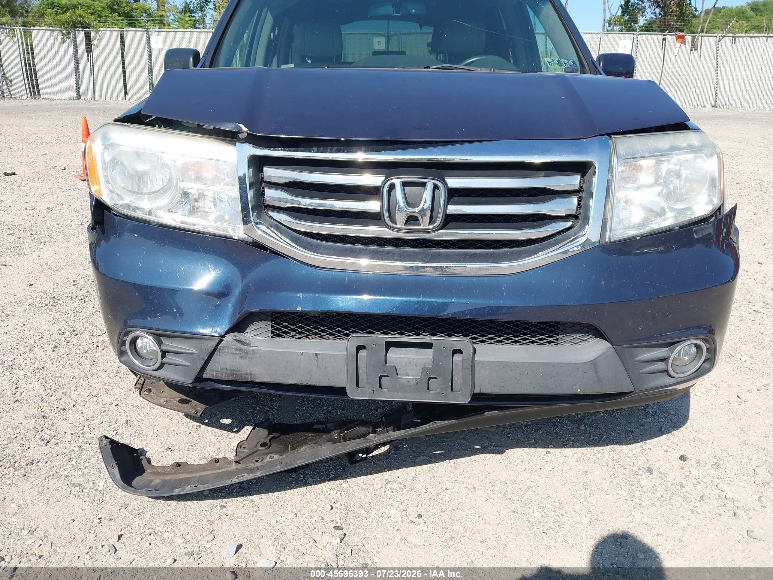 2012 Honda Pilot Ex-l Синий vin: 5FNYF4H53CB058215
