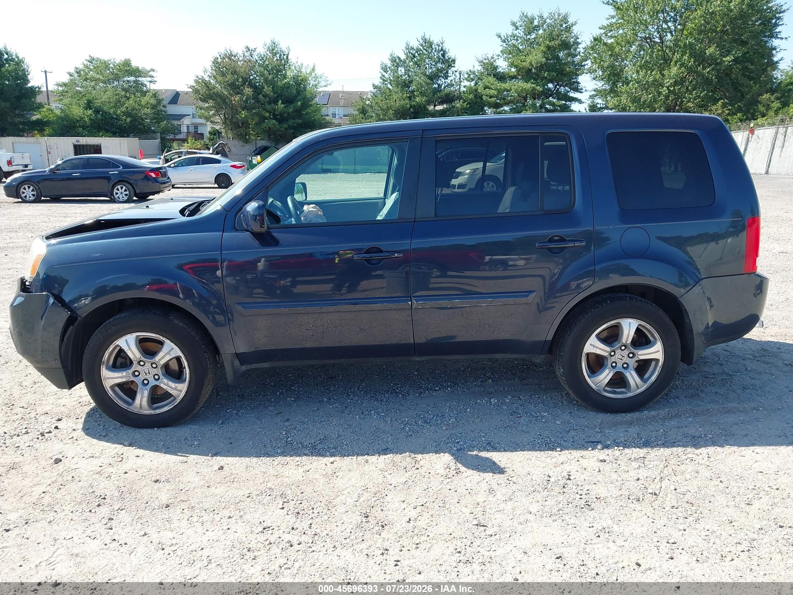 2012 Honda Pilot Ex-l Синий vin: 5FNYF4H53CB058215