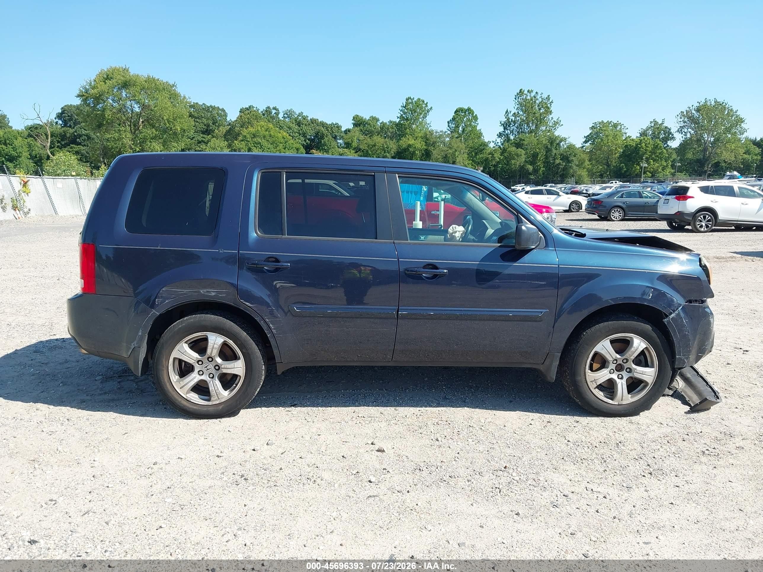 2012 Honda Pilot Ex-l Синий vin: 5FNYF4H53CB058215