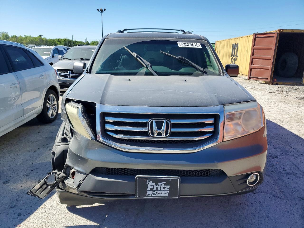 2012 Honda Pilot Exl Gray vin: 5FNYF4H53CB061065