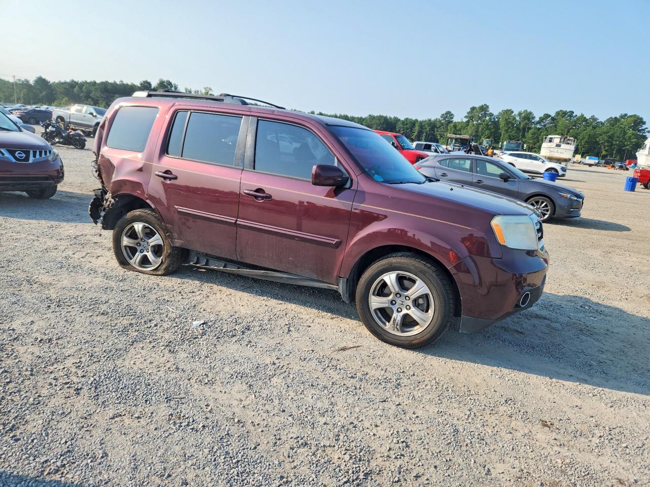 2013 Honda Pilot Exl Темно-бордовый vin: 5FNYF4H53DB005404