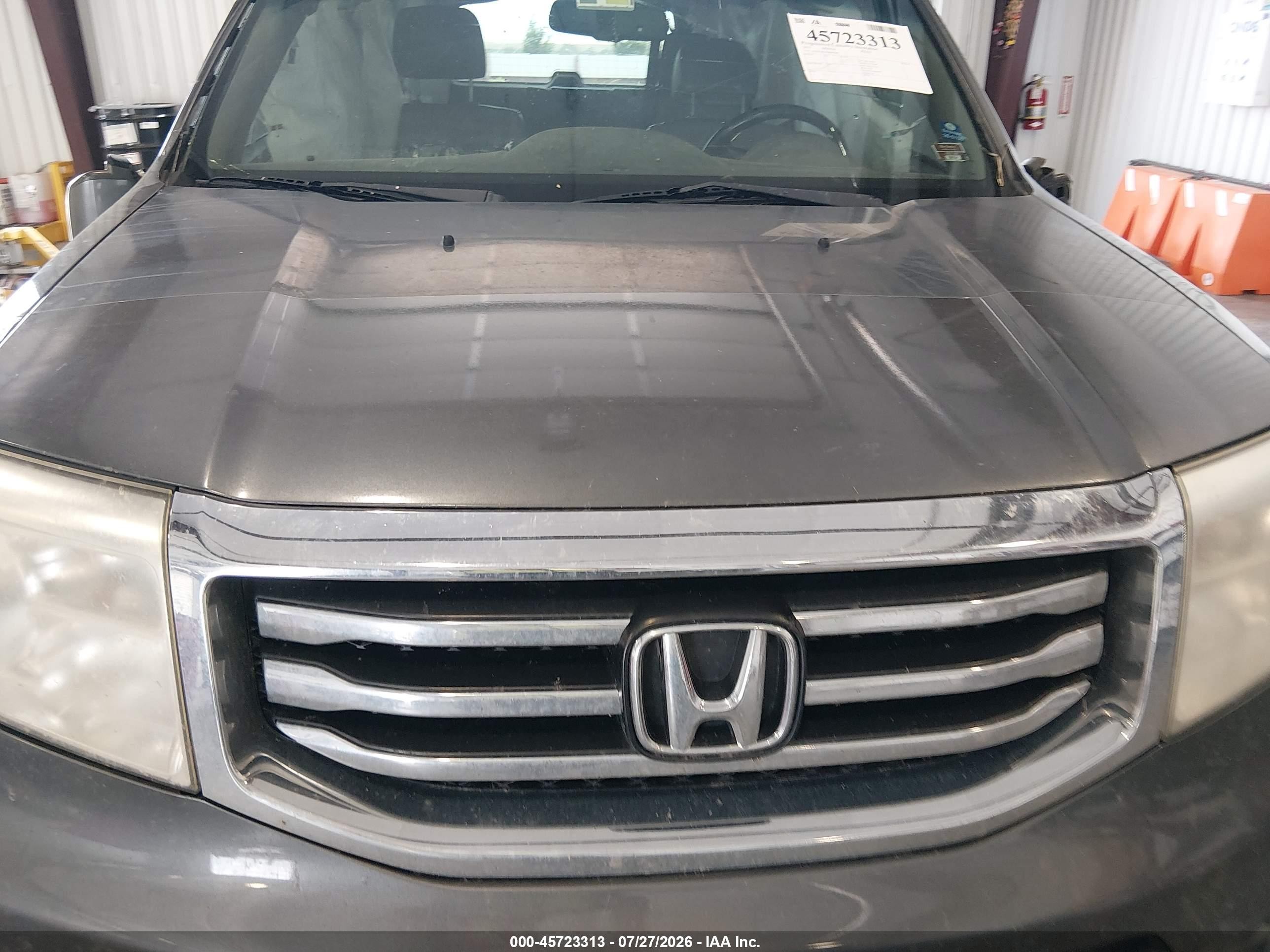 2013 Honda Pilot Ex-l Gray vin: 5FNYF4H53DB007069