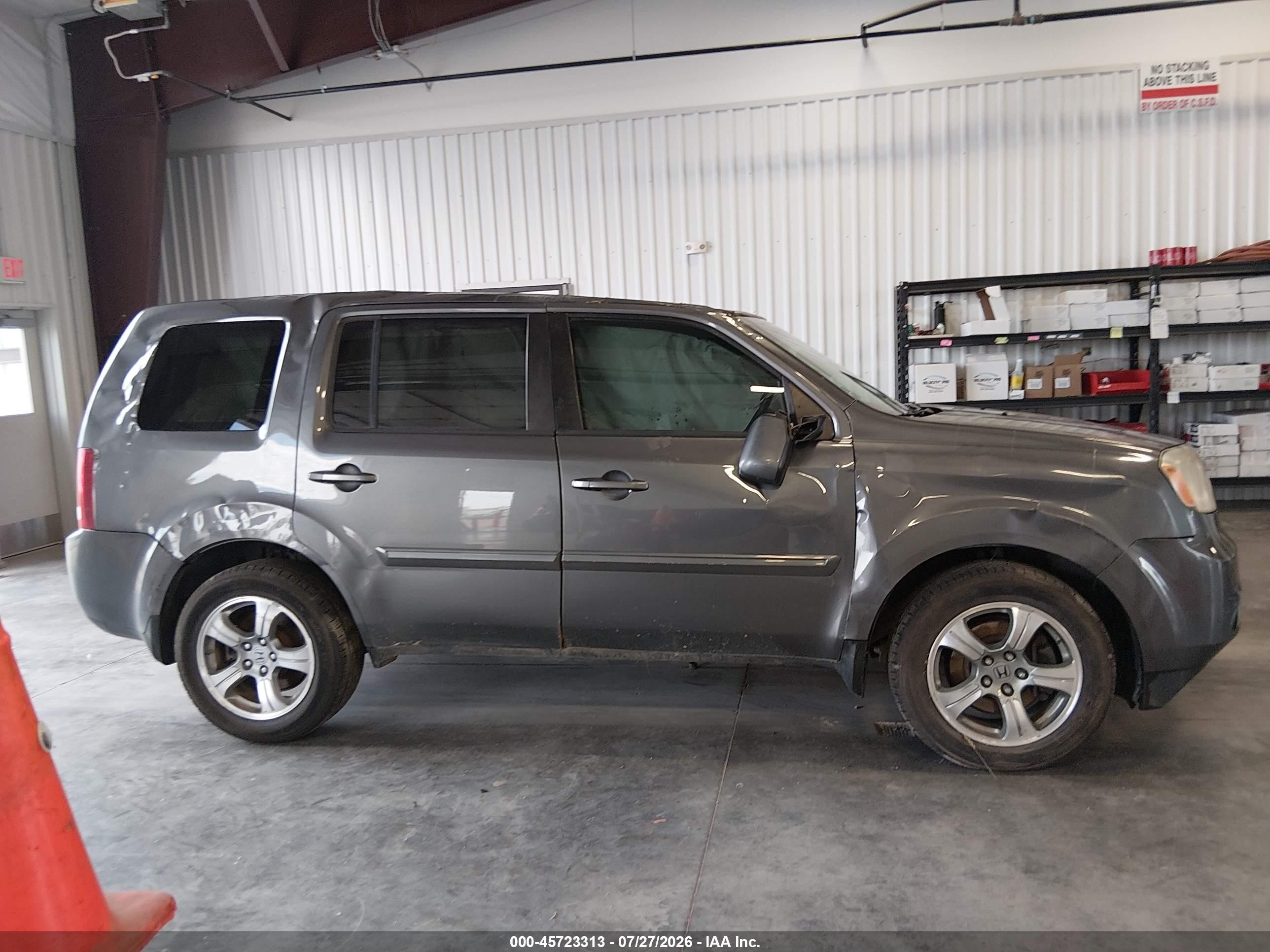 2013 Honda Pilot Ex-l Gray vin: 5FNYF4H53DB007069