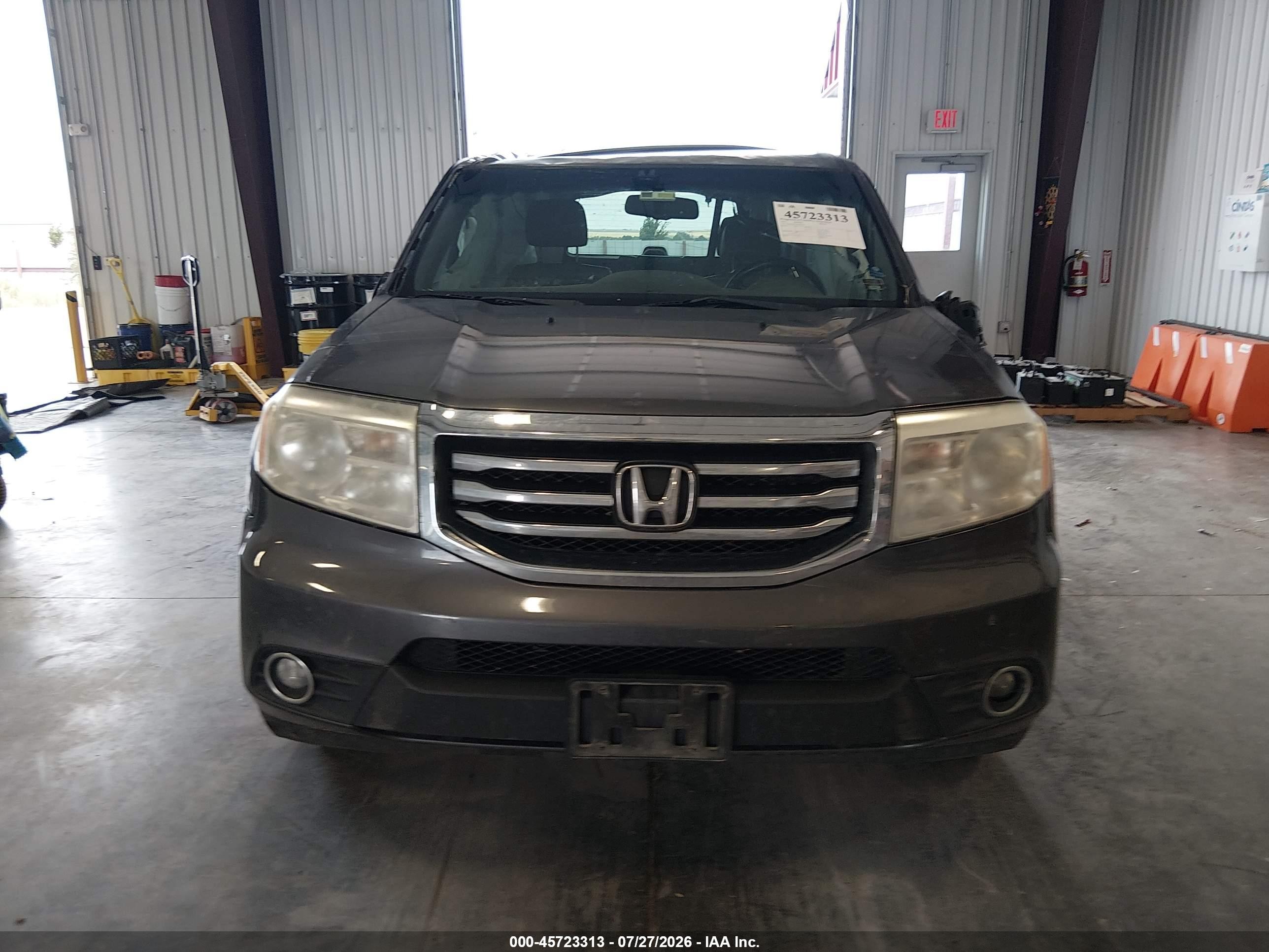 2013 Honda Pilot Ex-l Gray vin: 5FNYF4H53DB007069