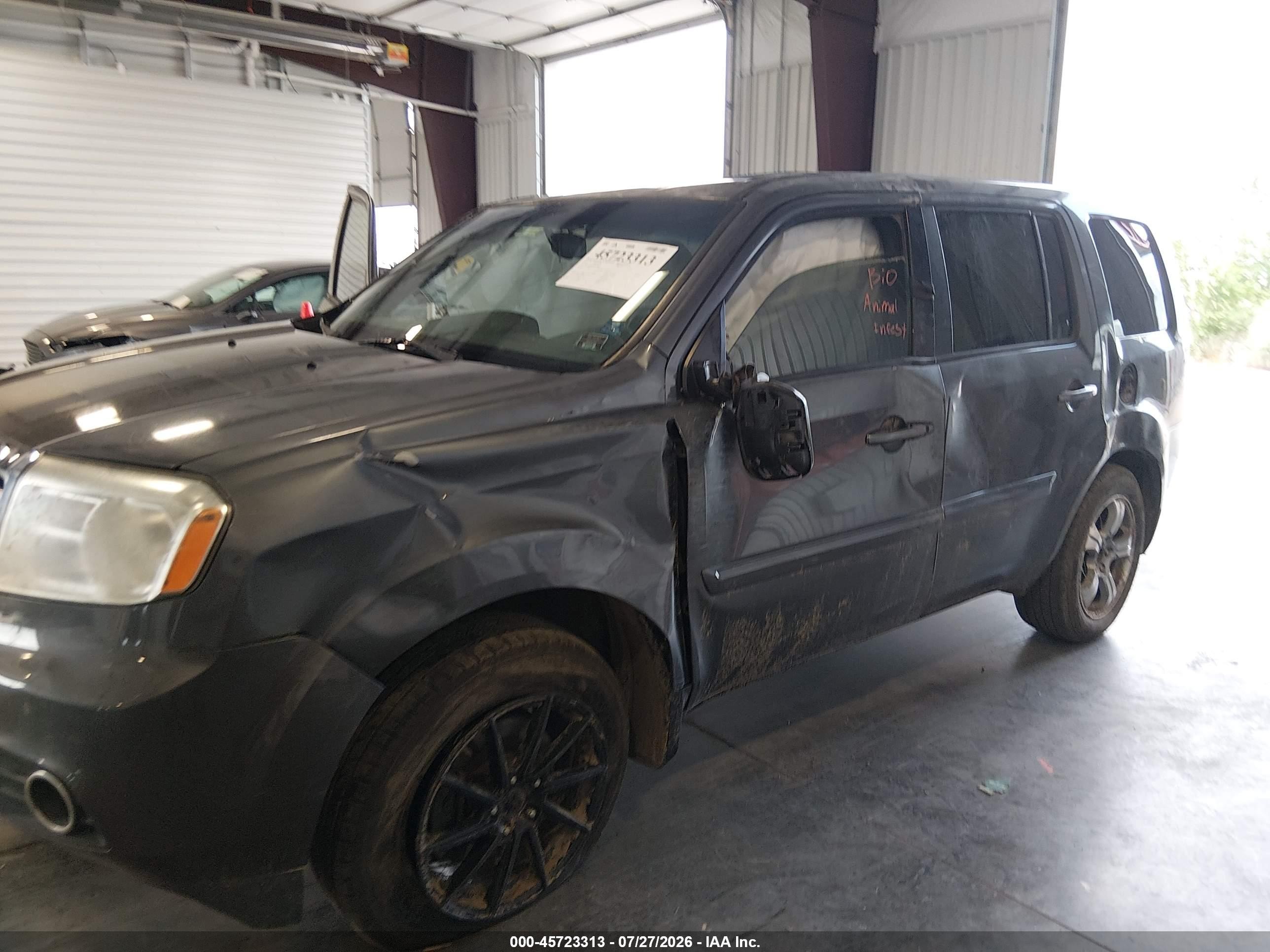 2013 Honda Pilot Ex-l Gray vin: 5FNYF4H53DB007069