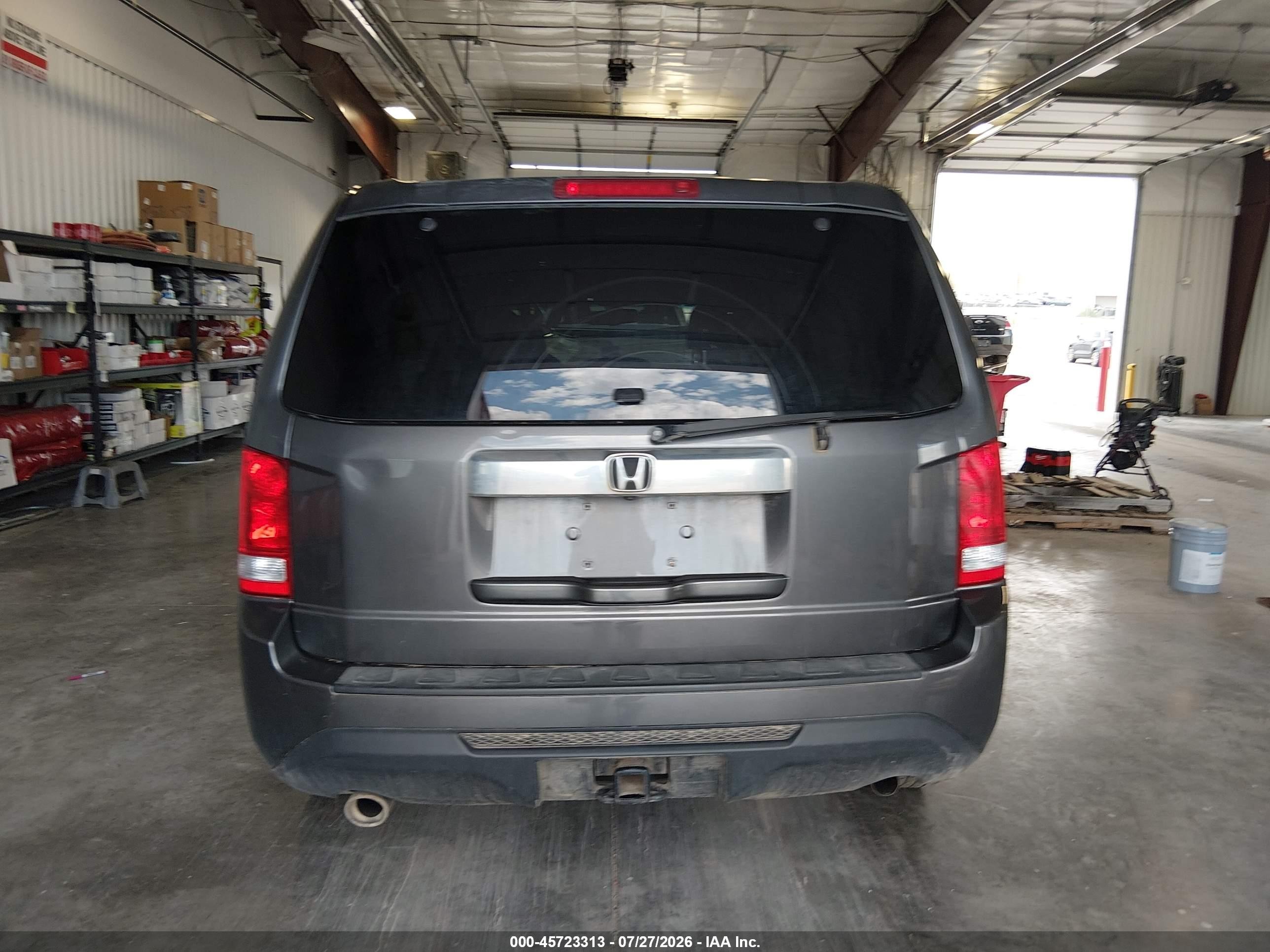 2013 Honda Pilot Ex-l Gray vin: 5FNYF4H53DB007069