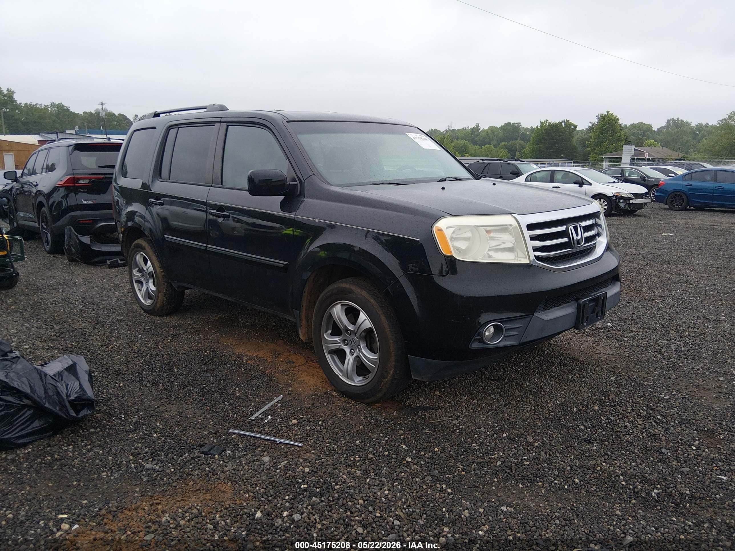 2013 Honda Pilot Ex-l Black vin: 5FNYF4H53DB012255