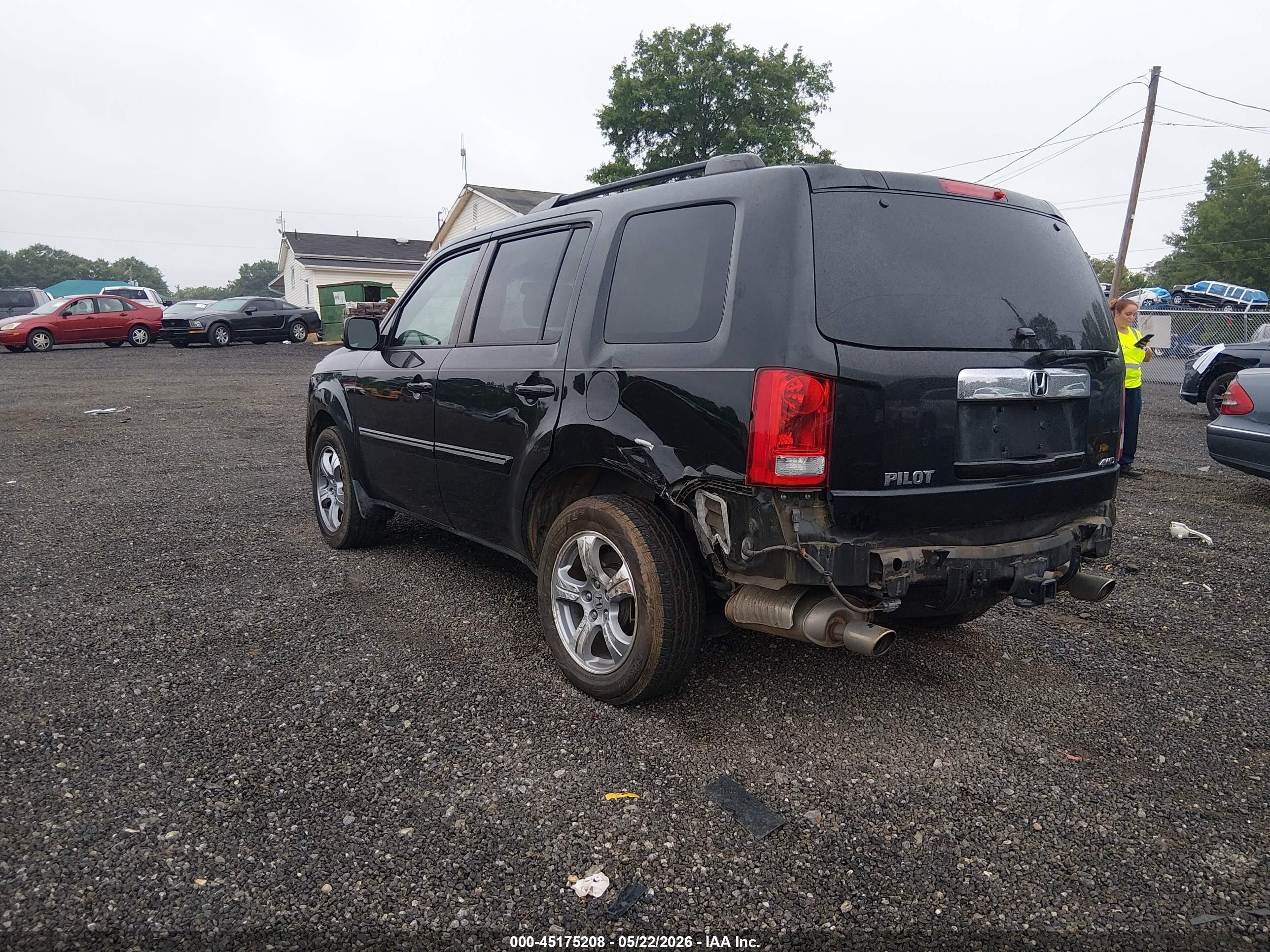 2013 Honda Pilot Ex-l Black vin: 5FNYF4H53DB012255