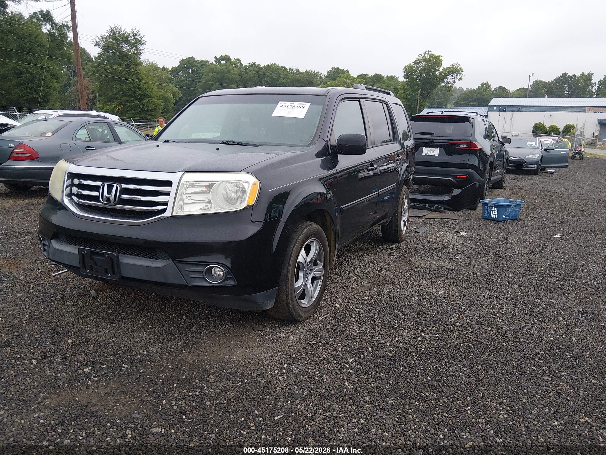 2013 Honda Pilot Ex-l Black vin: 5FNYF4H53DB012255