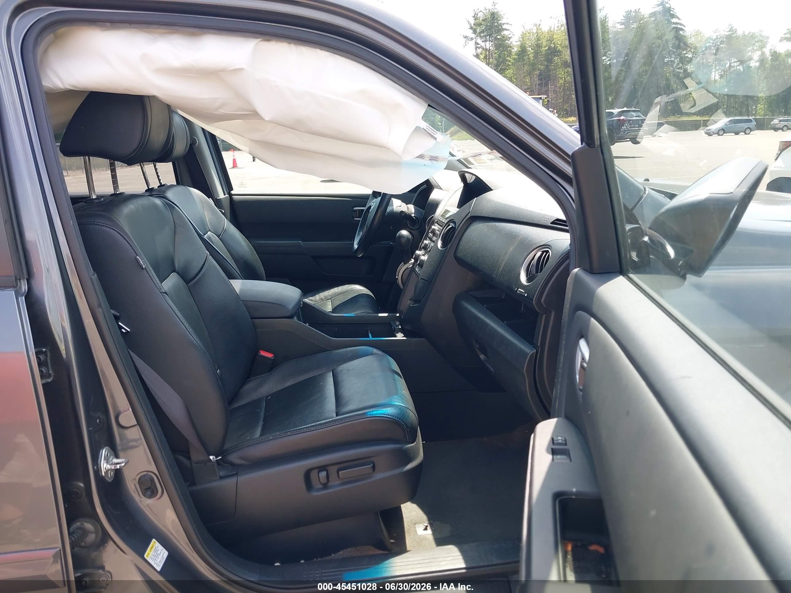 2013 Honda Pilot Ex-l Gray vin: 5FNYF4H53DB037639