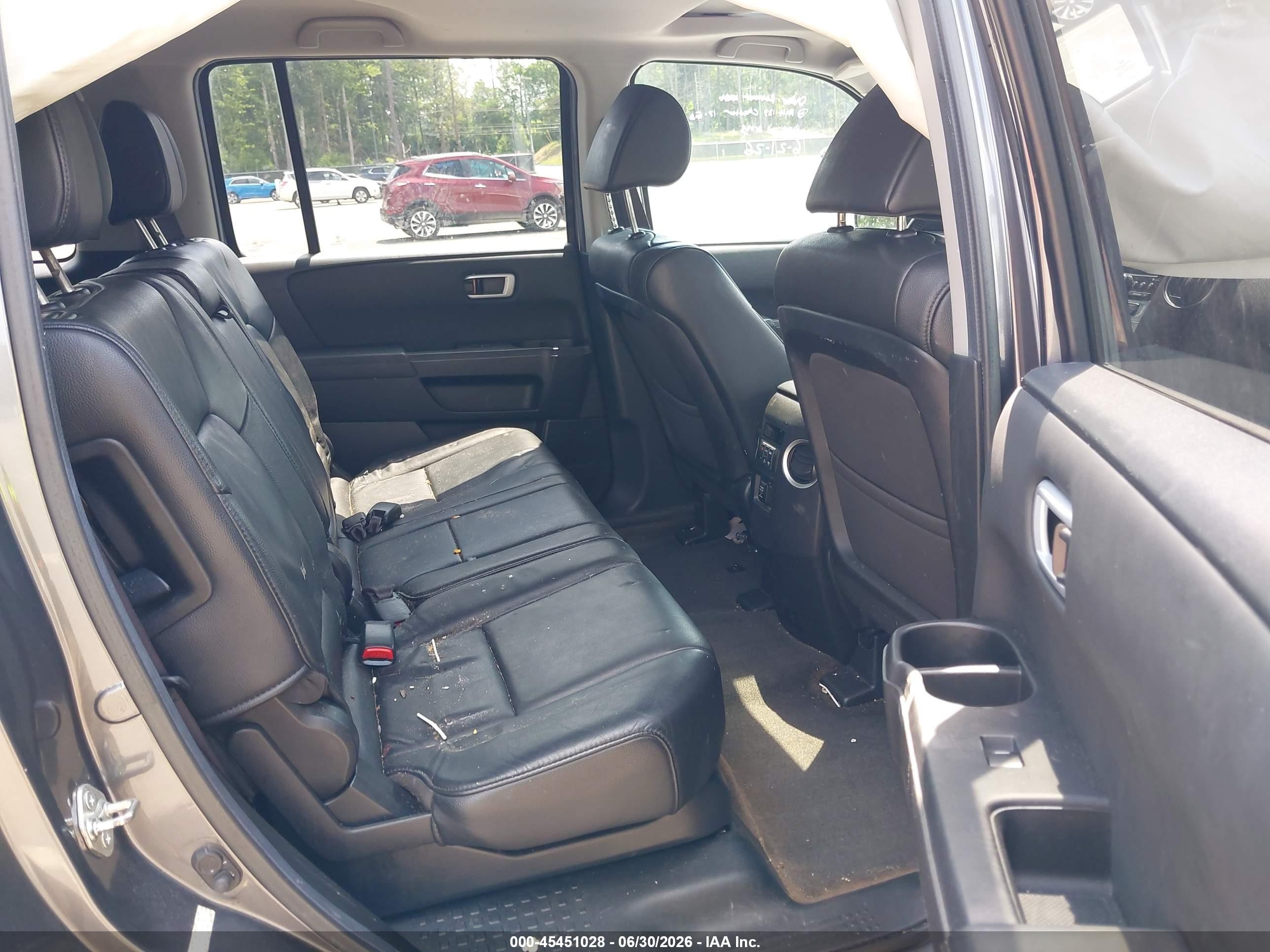 2013 Honda Pilot Ex-l Gray vin: 5FNYF4H53DB037639
