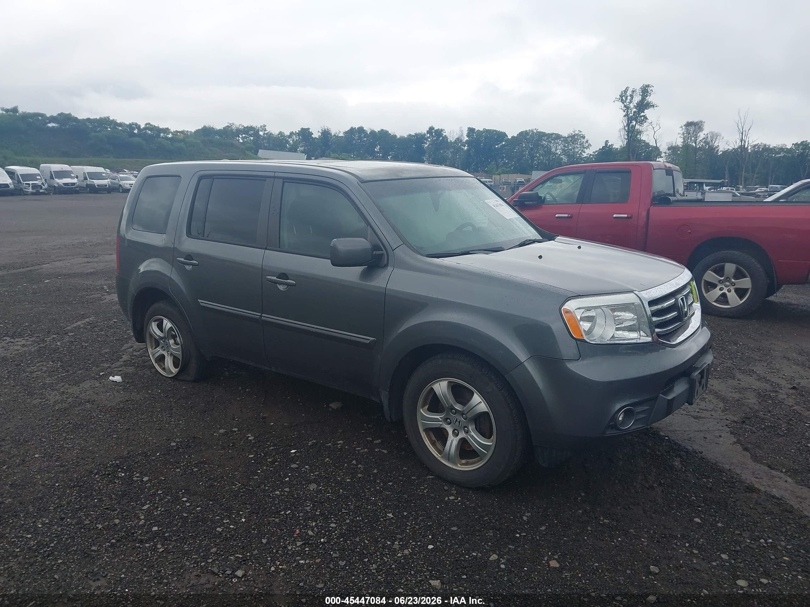 2013 Honda Pilot Ex-l Gray vin: 5FNYF4H53DB038077
