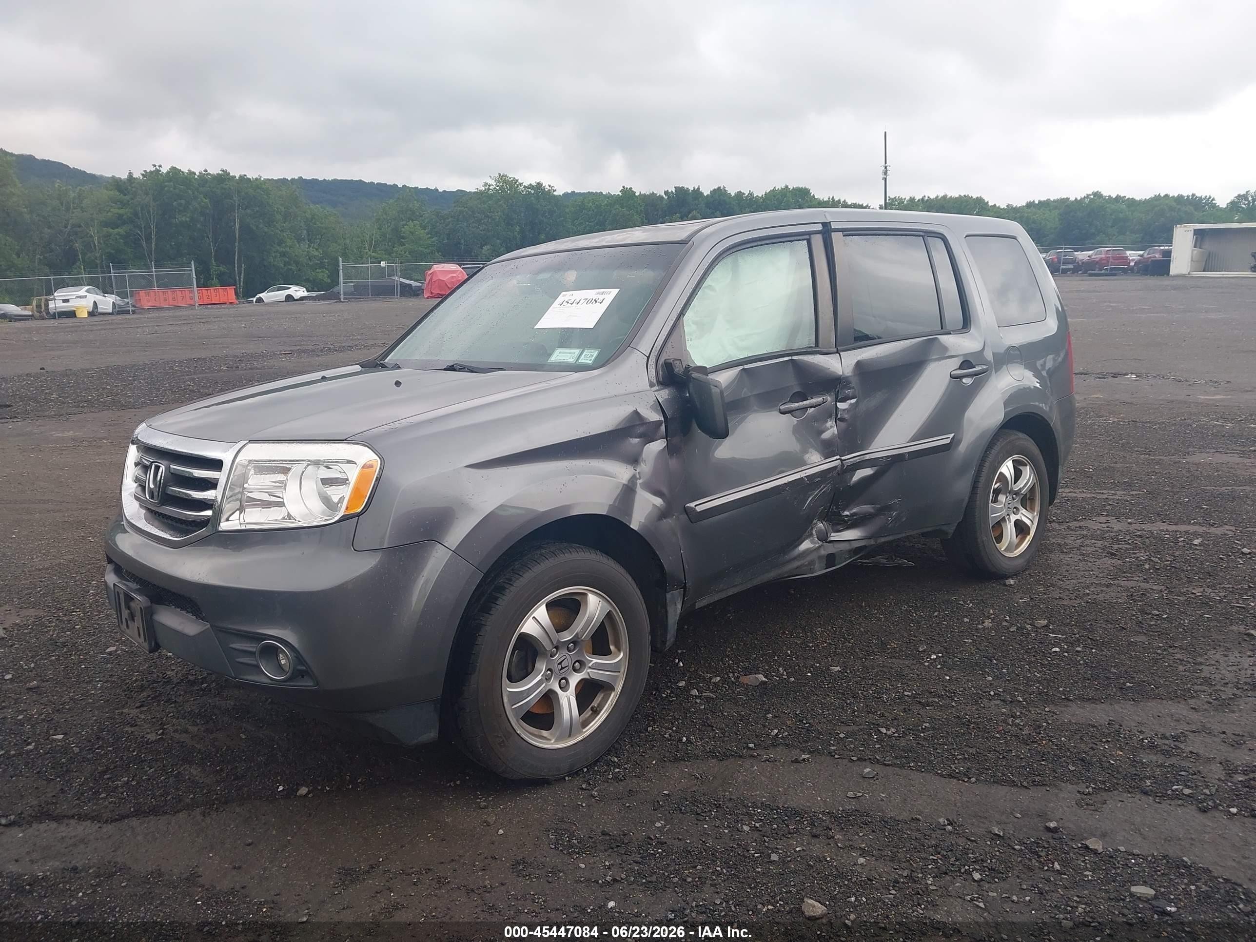 2013 Honda Pilot Ex-l Gray vin: 5FNYF4H53DB038077