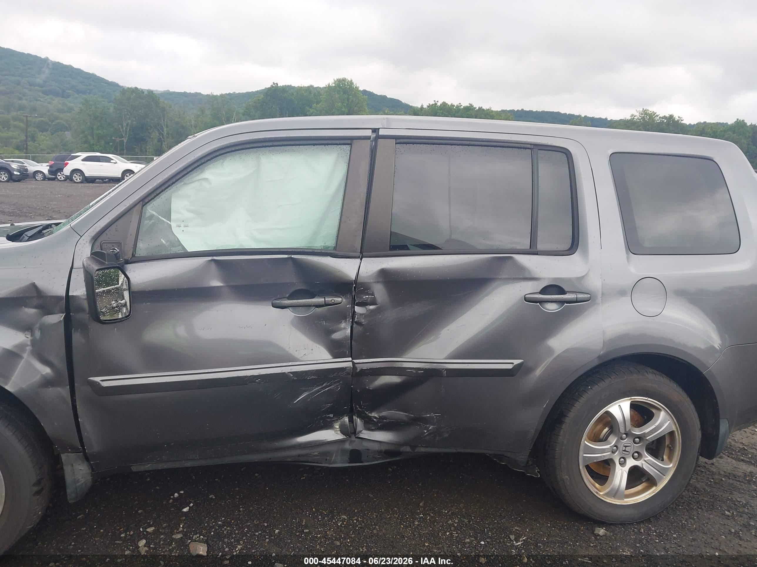 2013 Honda Pilot Ex-l Gray vin: 5FNYF4H53DB038077