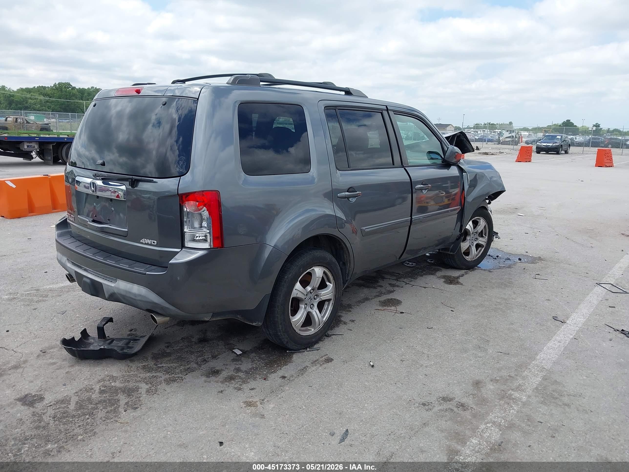 2013 Honda Pilot Ex-l Серый vin: 5FNYF4H53DB040895