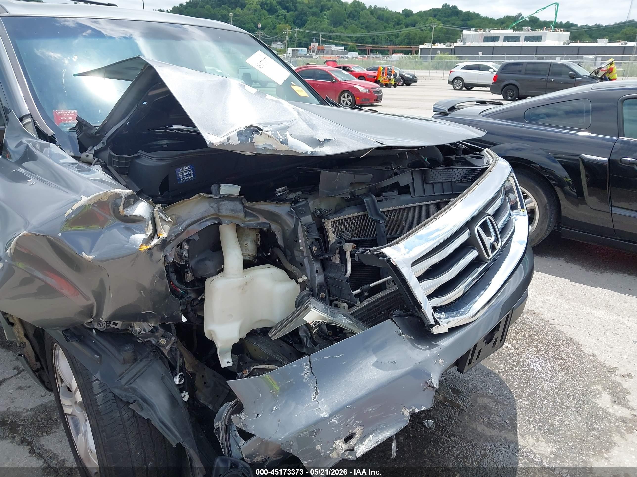 2013 Honda Pilot Ex-l Серый vin: 5FNYF4H53DB040895