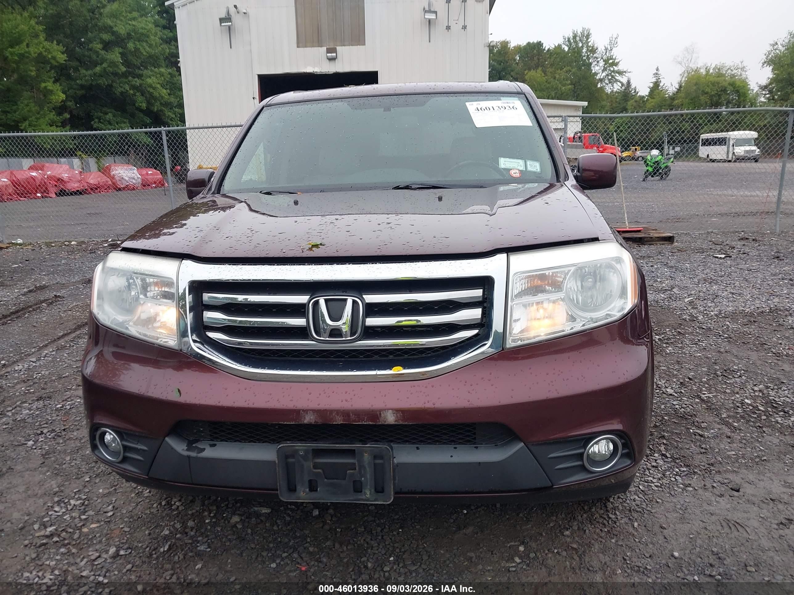 2013 Honda Pilot Ex-l Red vin: 5FNYF4H53DB046132