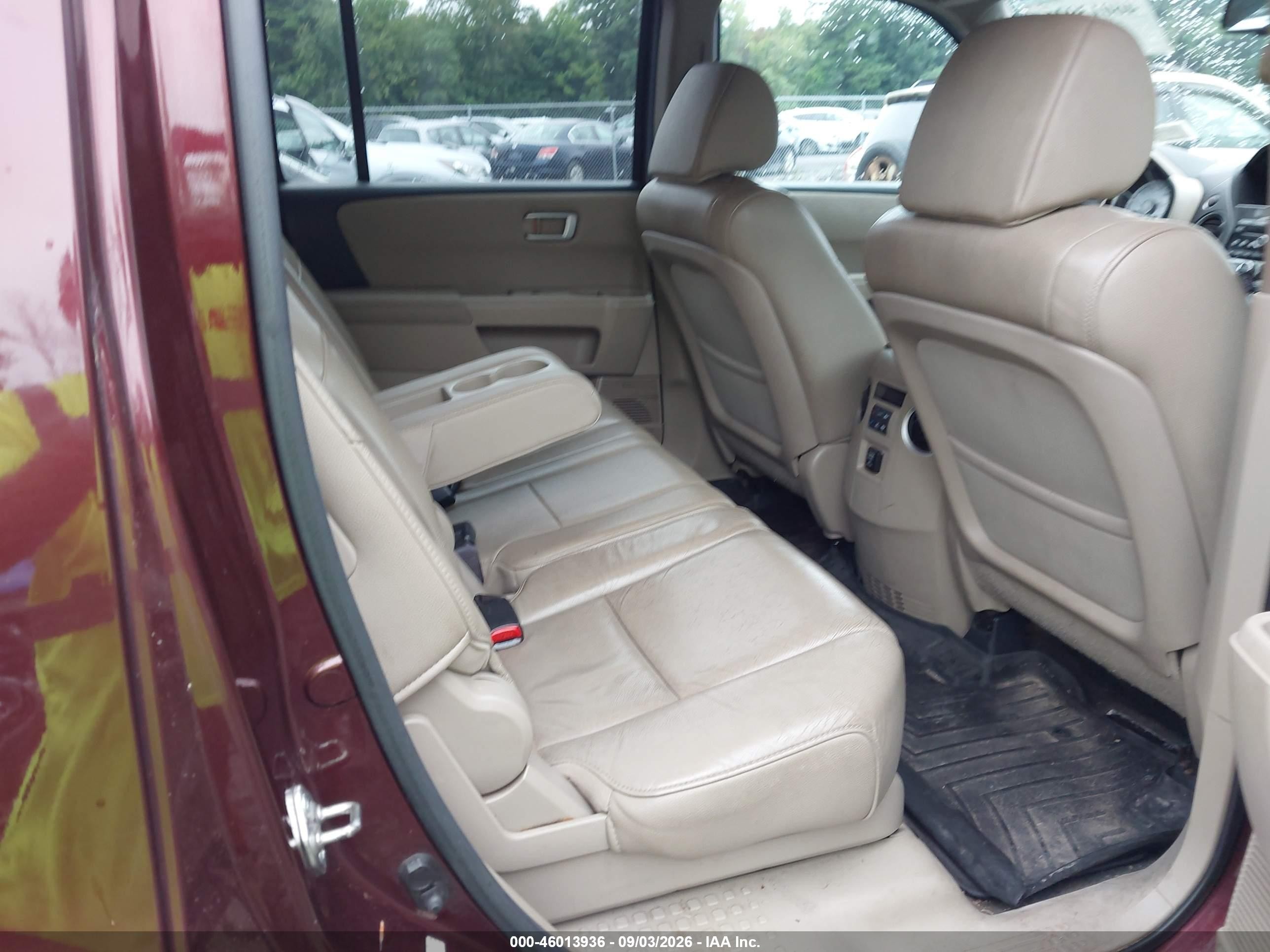 2013 Honda Pilot Ex-l Red vin: 5FNYF4H53DB046132