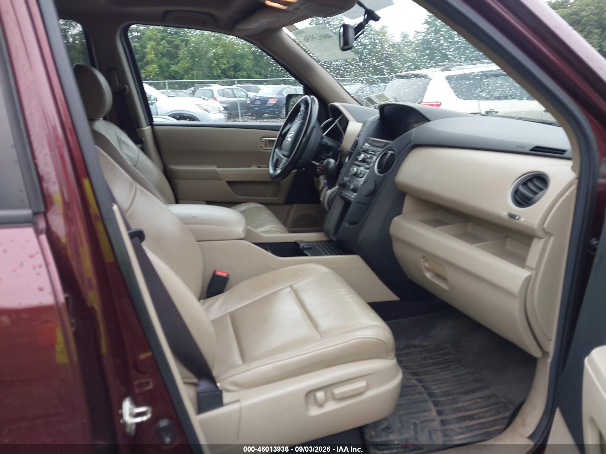 2013 Honda Pilot Ex-l Red vin: 5FNYF4H53DB046132