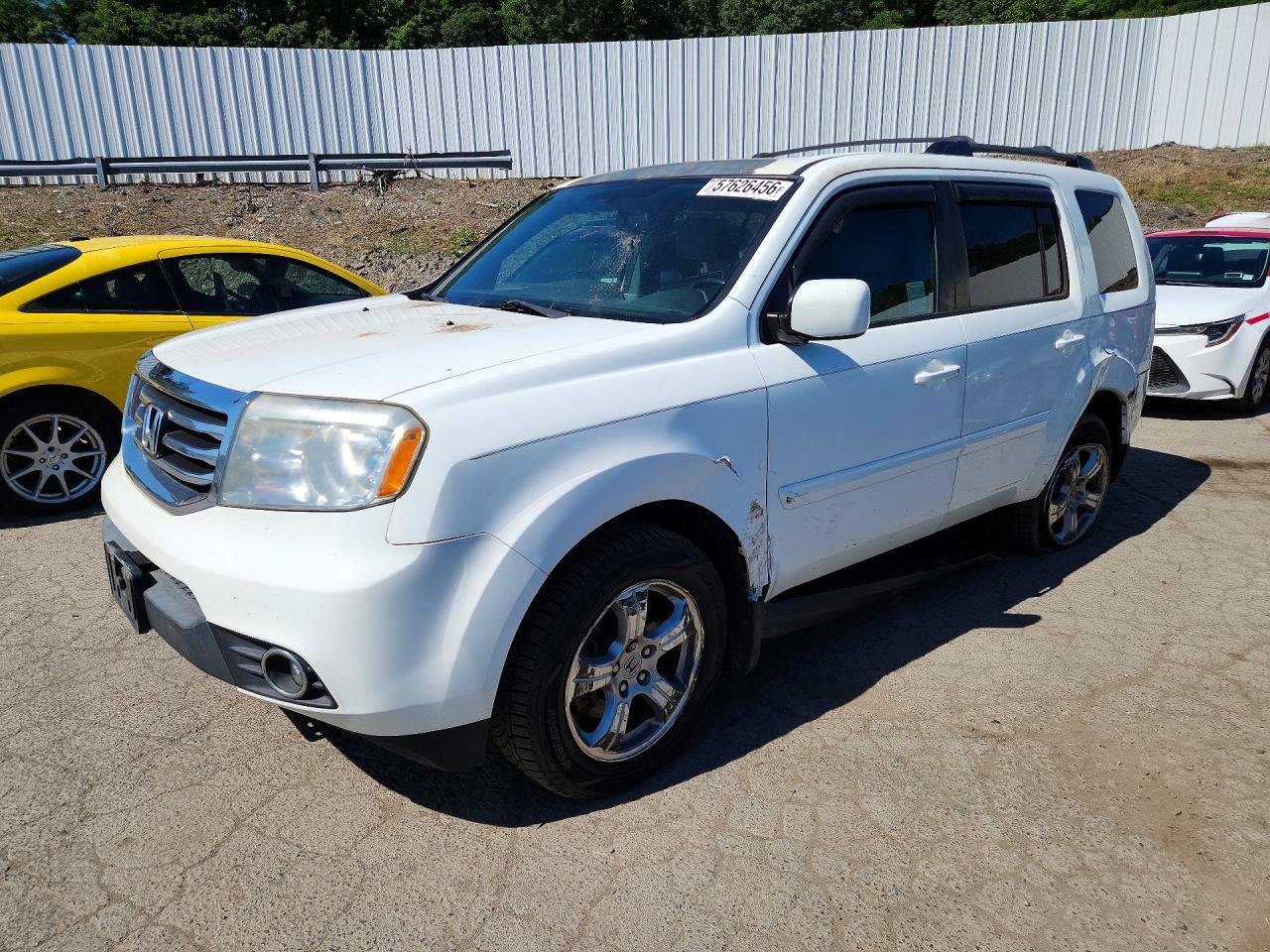 2013 Honda Pilot Exl White vin: 5FNYF4H53DB060306