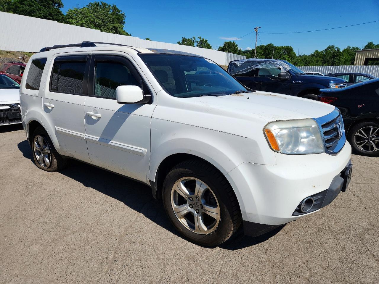 2013 Honda Pilot Exl White vin: 5FNYF4H53DB060306