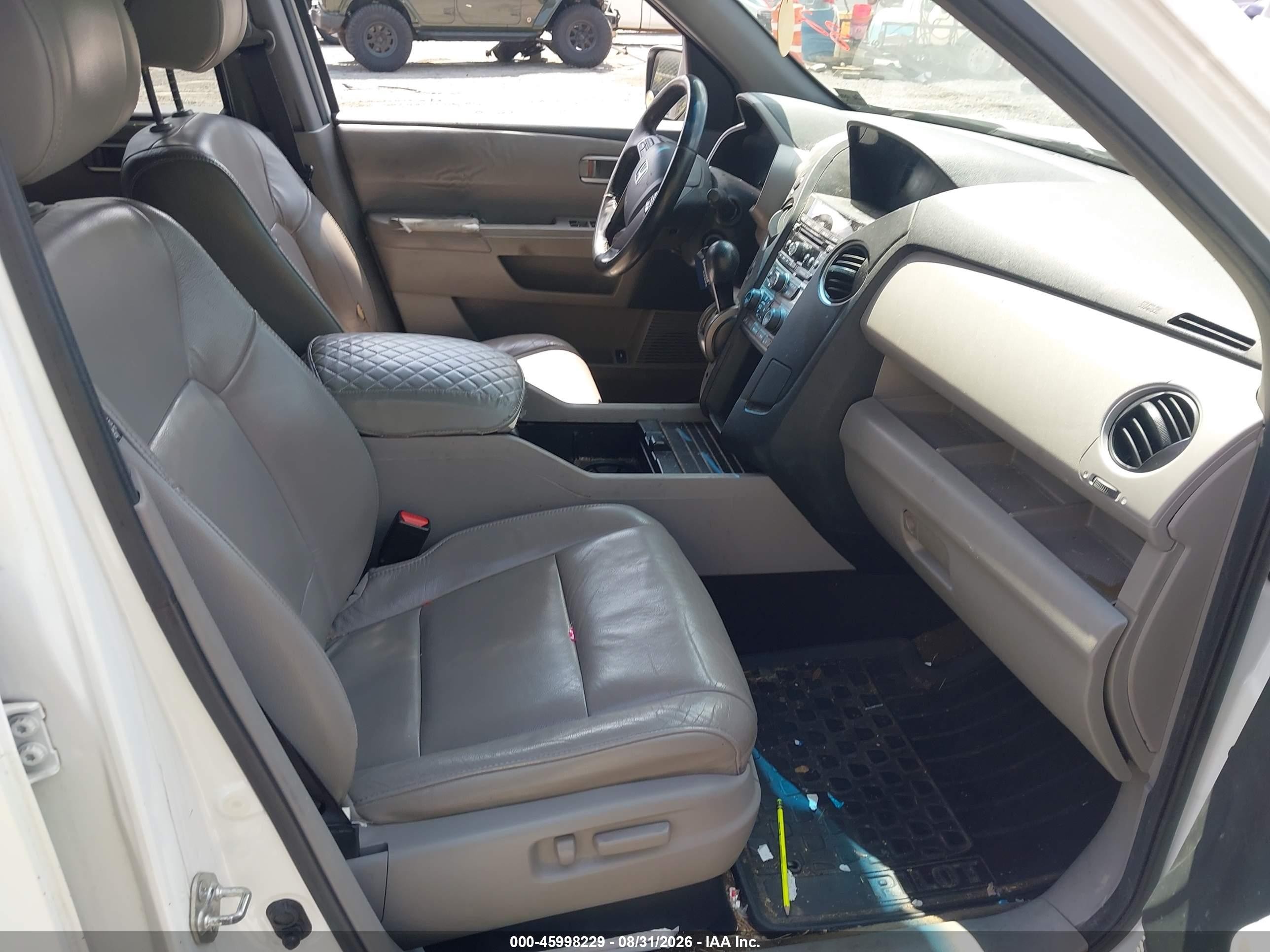2013 Honda Pilot Ex-l Белый vin: 5FNYF4H53DB068566