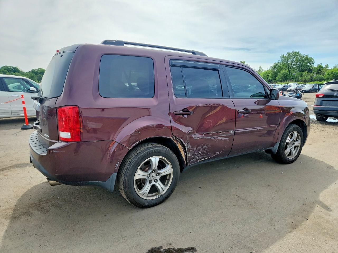 2013 Honda Pilot Exl Purple vin: 5FNYF4H53DB078868