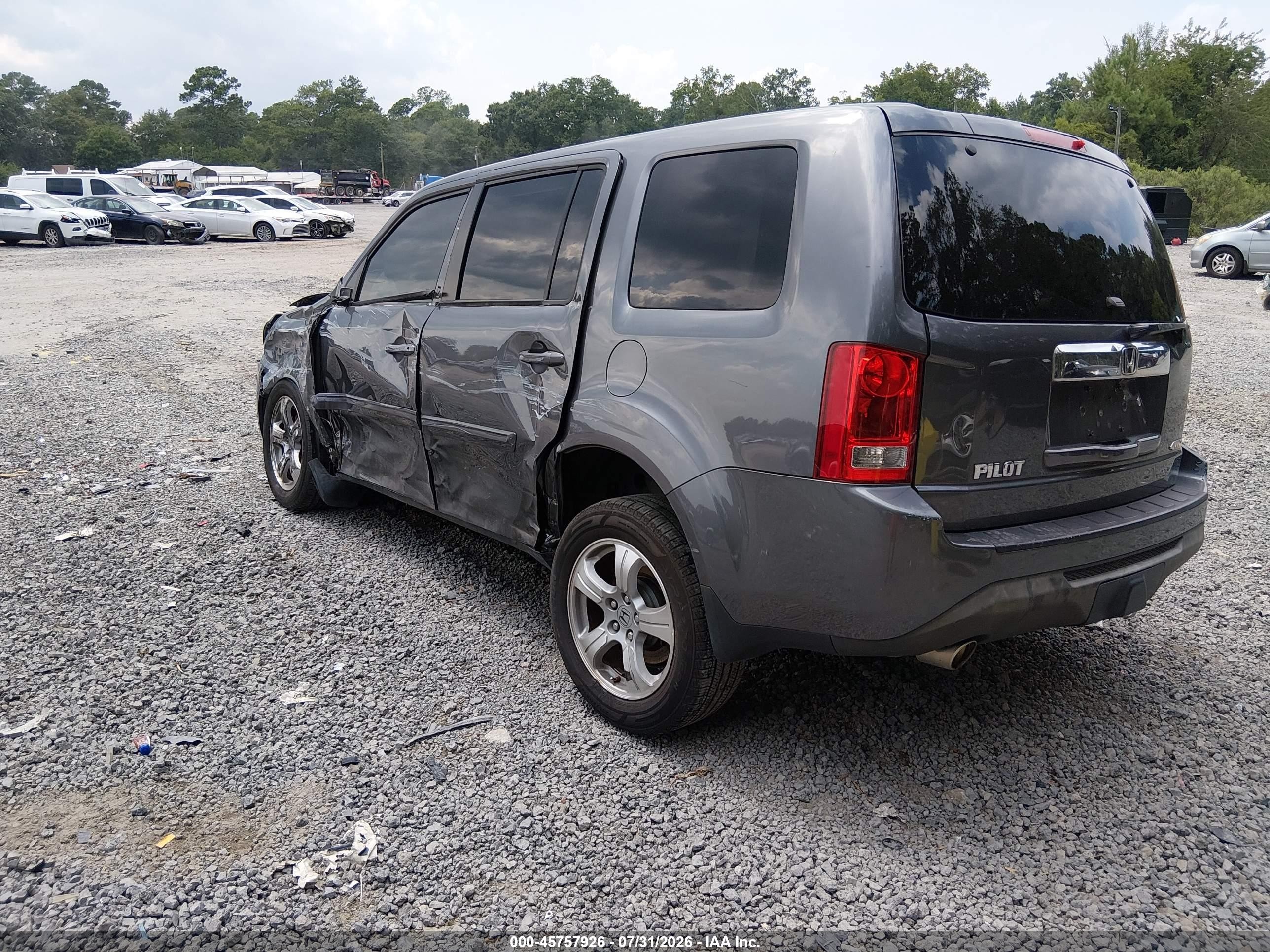 2015 Honda Pilot Ex-l Gray vin: 5FNYF4H53FB020178