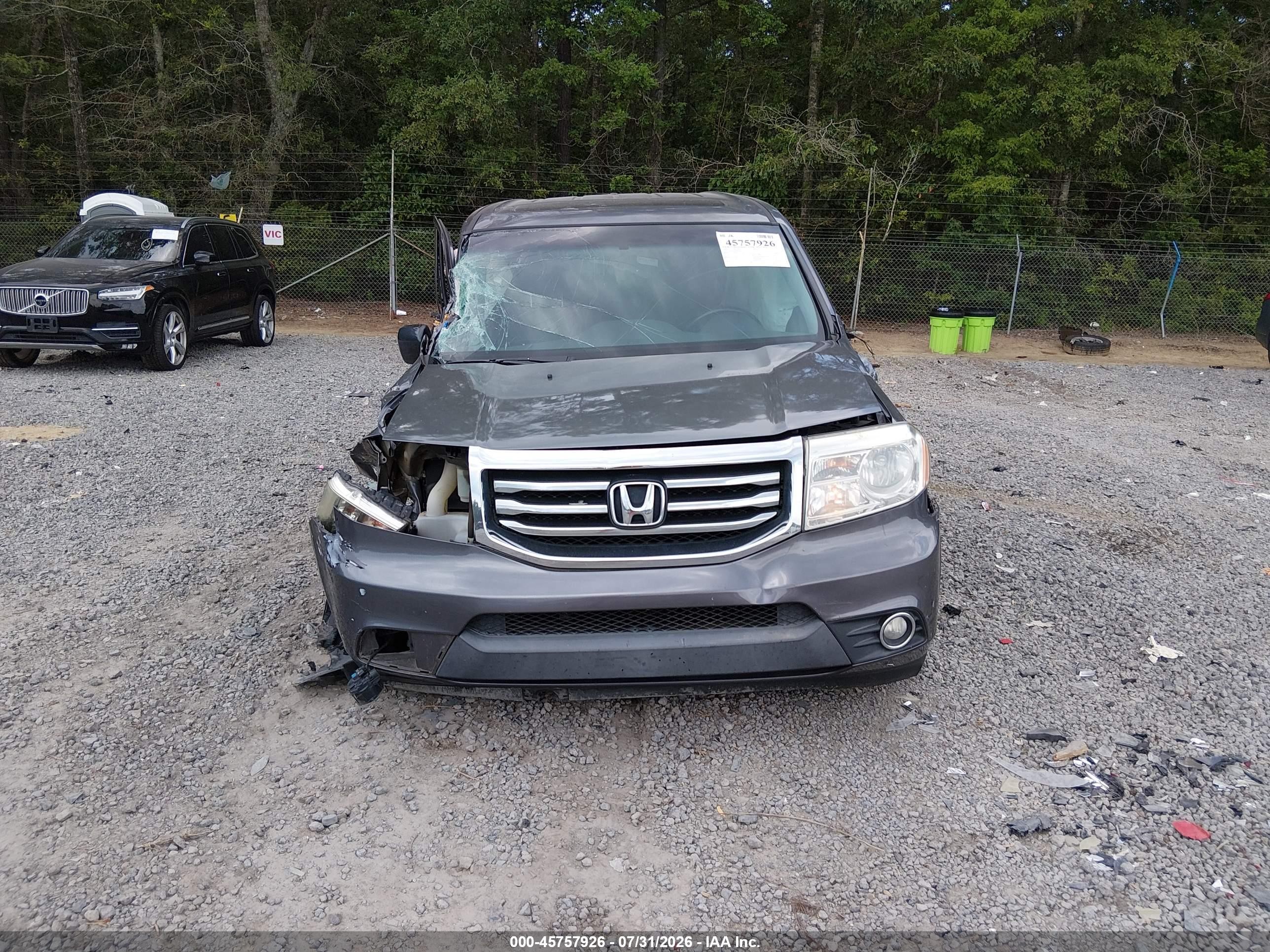 2015 Honda Pilot Ex-l Gray vin: 5FNYF4H53FB020178