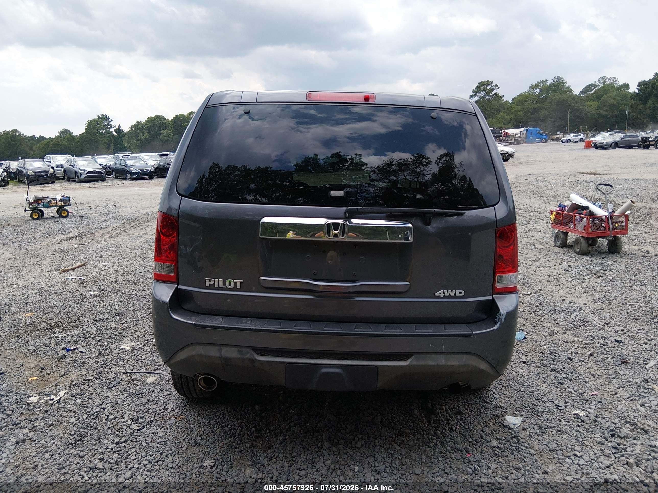 2015 Honda Pilot Ex-l Gray vin: 5FNYF4H53FB020178