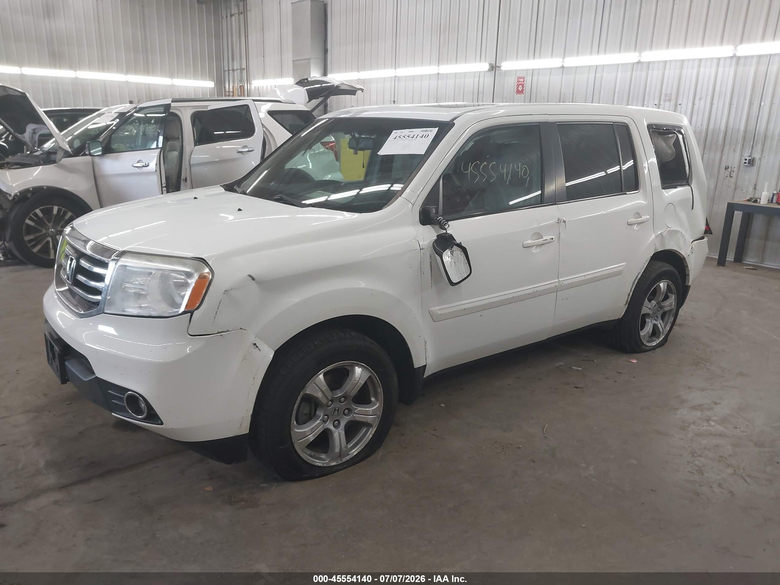 2015 Honda Pilot Ex-l White vin: 5FNYF4H53FB030337
