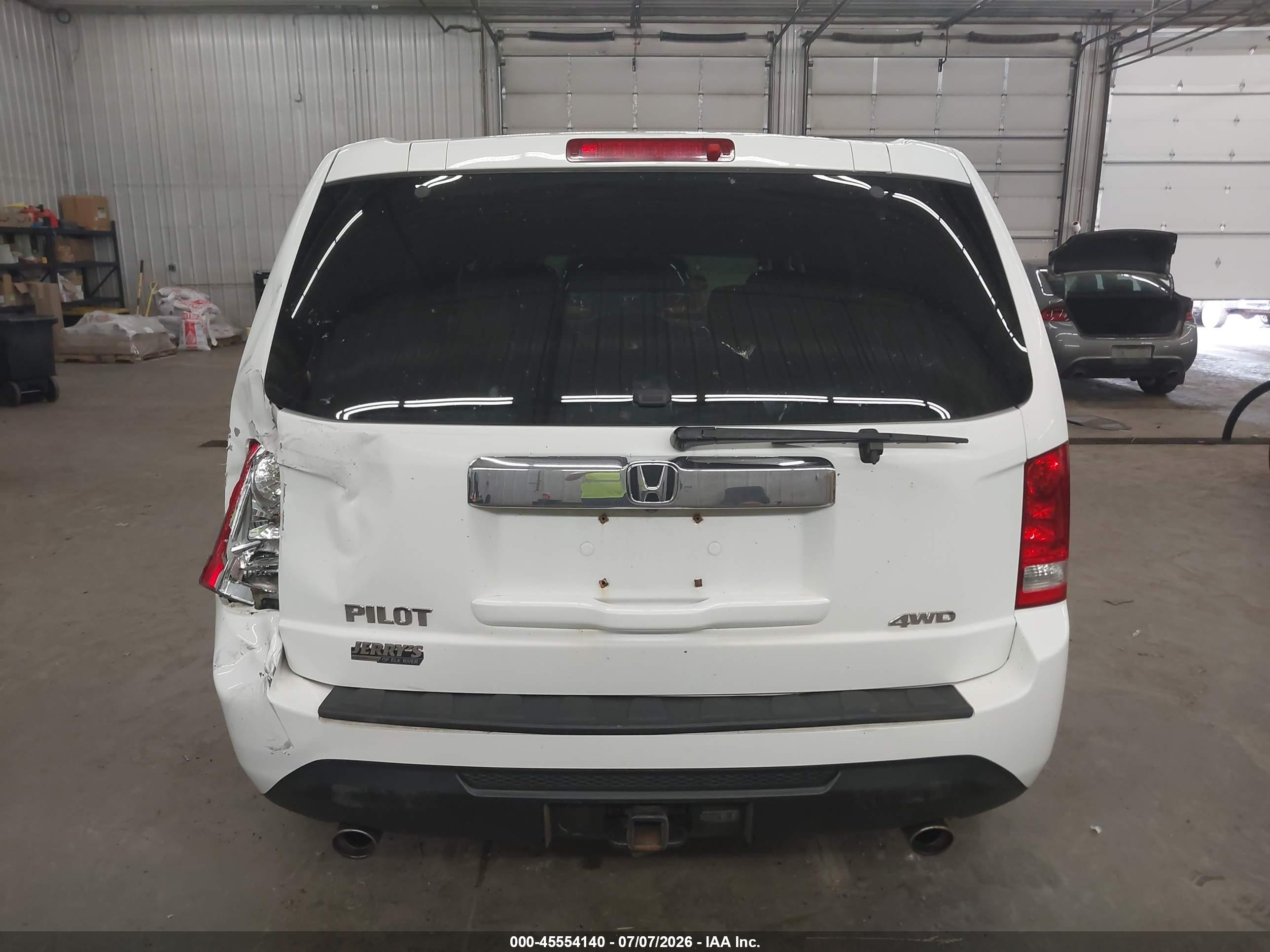 2015 Honda Pilot Ex-l White vin: 5FNYF4H53FB030337