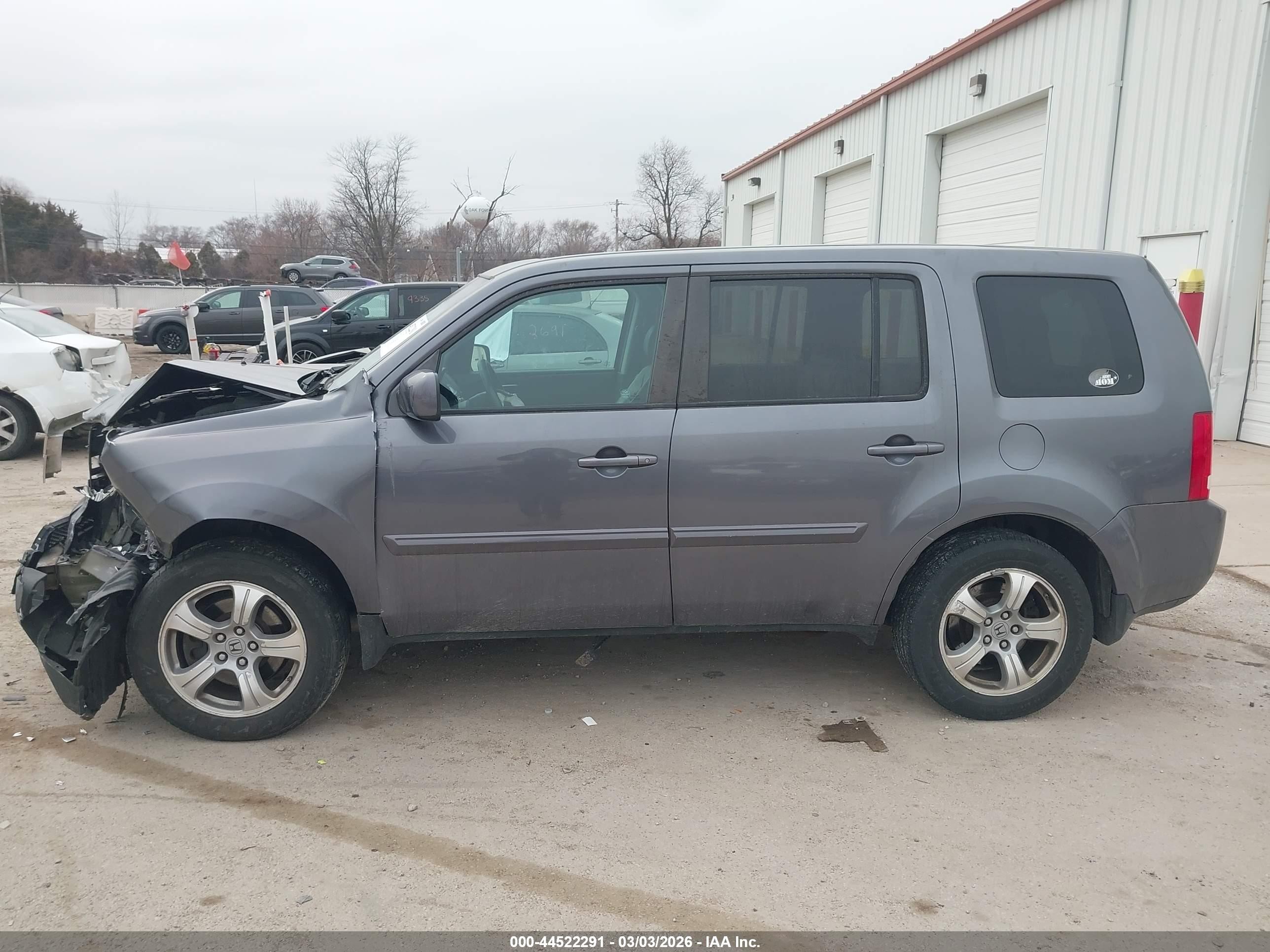 2015 Honda Pilot Ex-l Gray vin: 5FNYF4H53FB034128