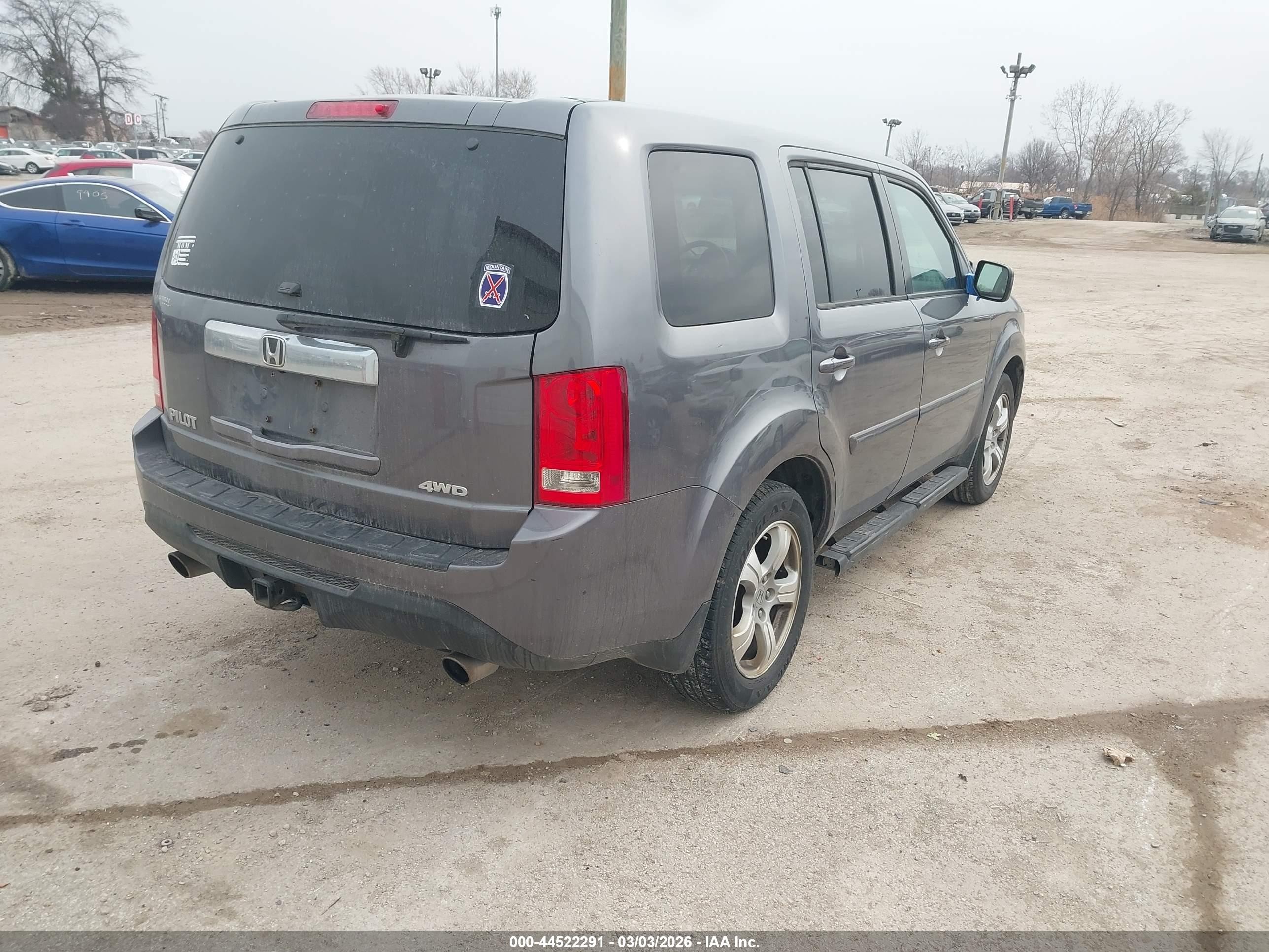 2015 Honda Pilot Ex-l Gray vin: 5FNYF4H53FB034128