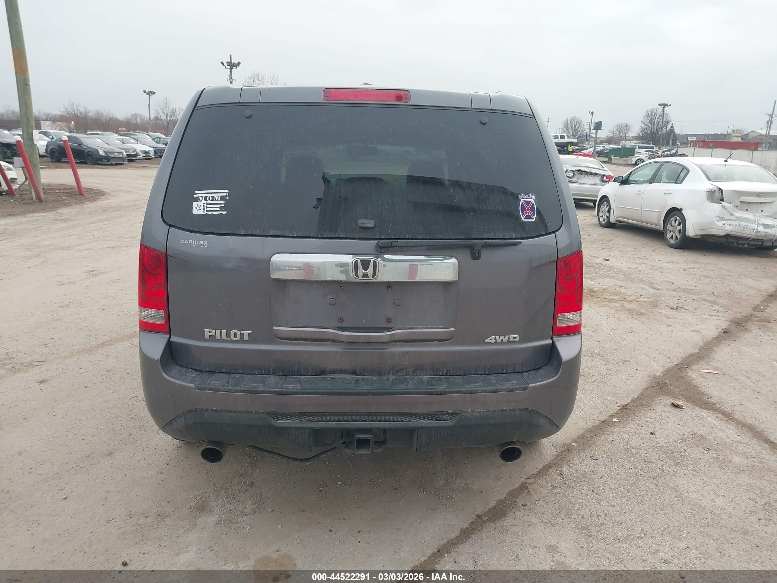 2015 Honda Pilot Ex-l Gray vin: 5FNYF4H53FB034128