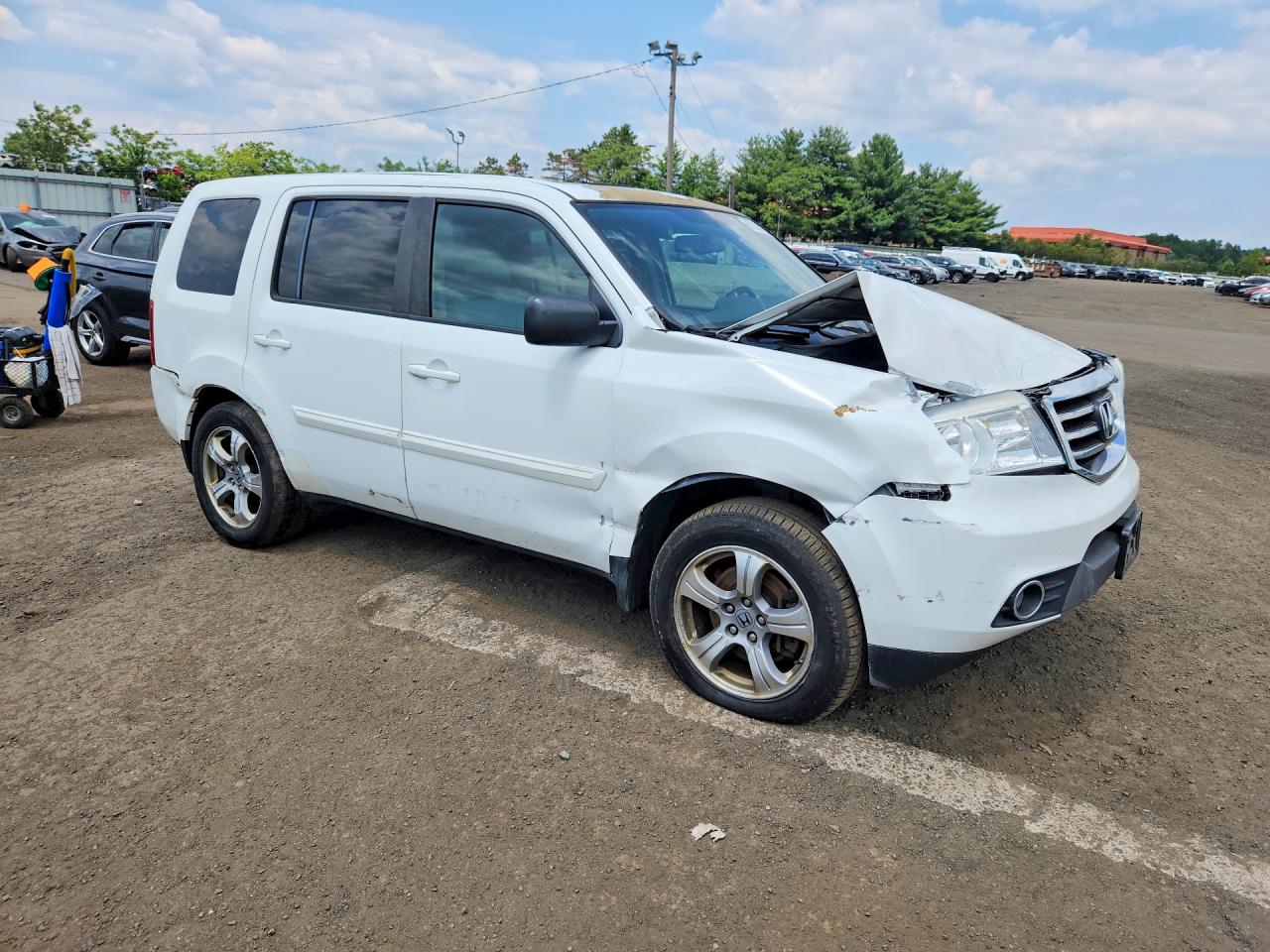 2015 Honda Pilot Exl White vin: 5FNYF4H53FB061202