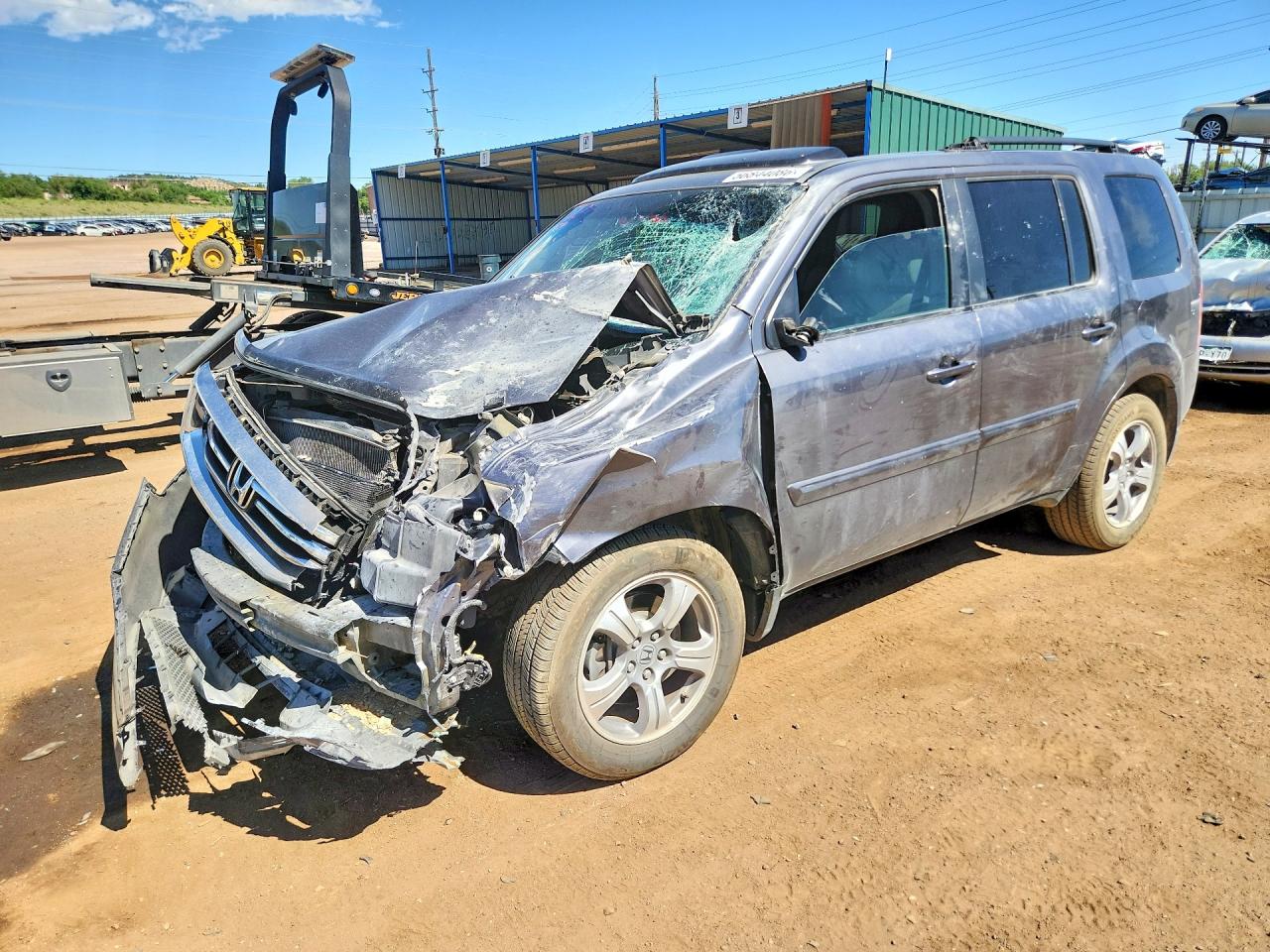 2015 Honda Pilot Exl Серый vin: 5FNYF4H53FB077044