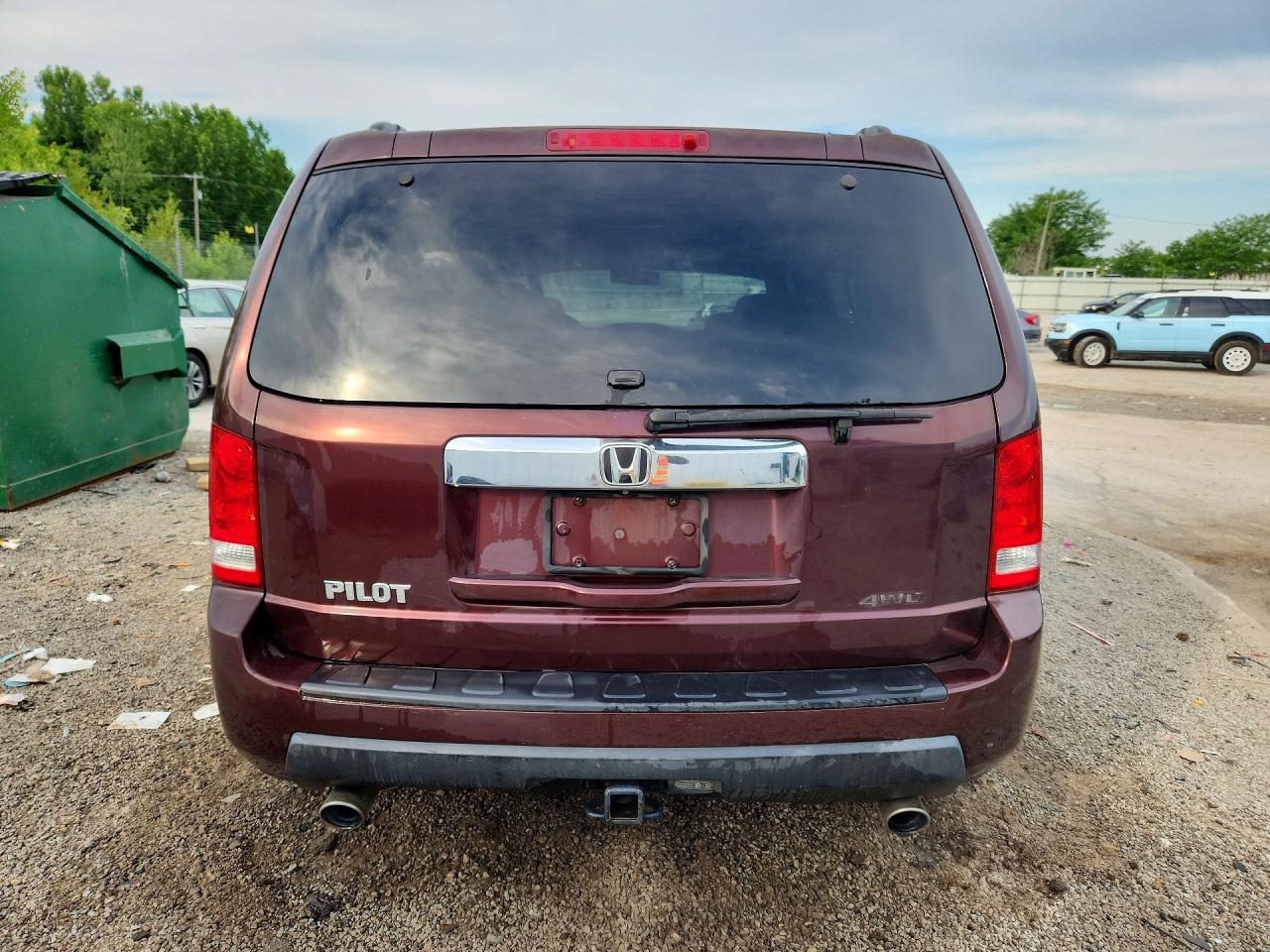 2010 Honda Pilot Exl Бордовый vin: 5FNYF4H54AB001261