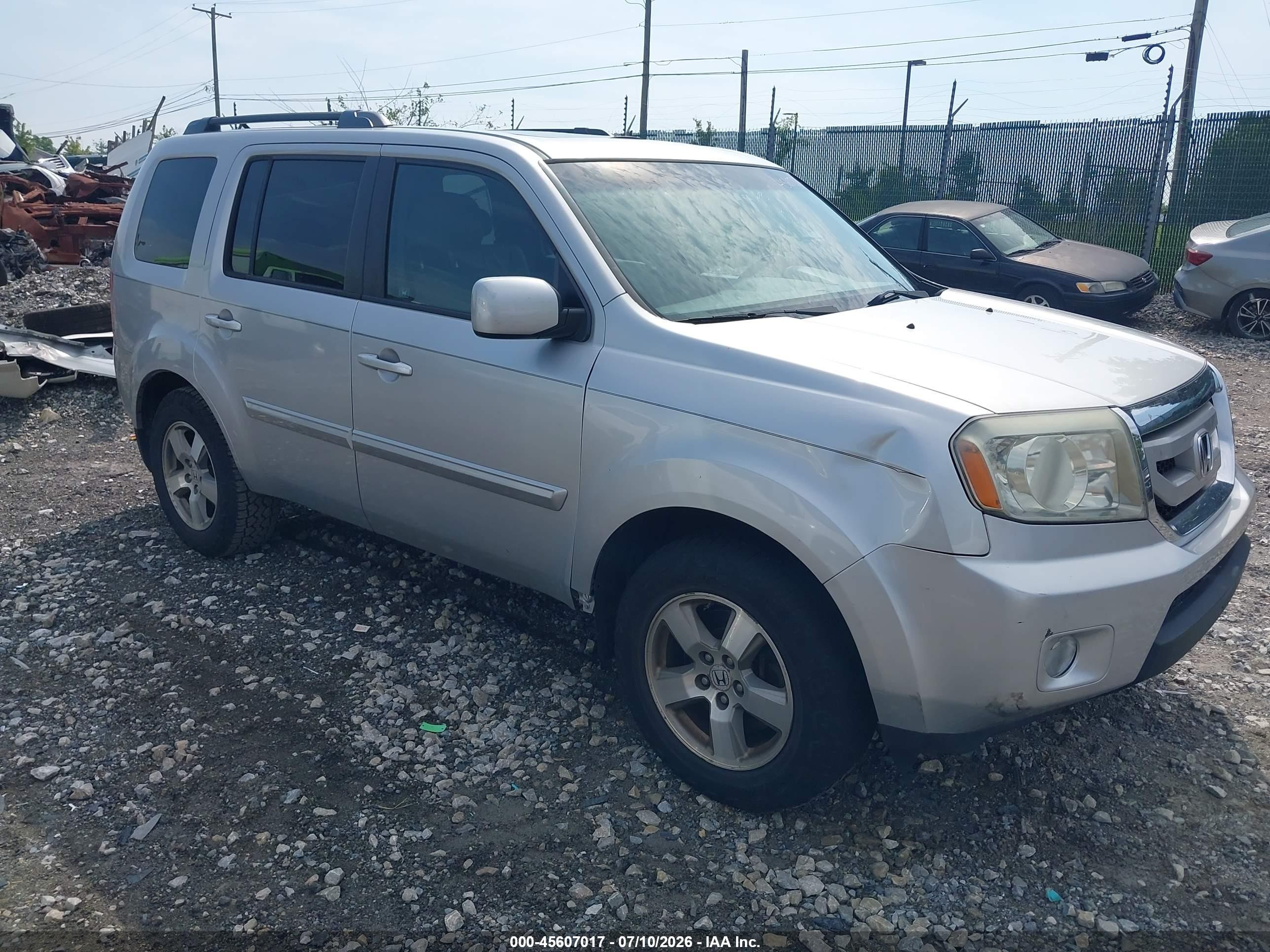 2010 Honda Pilot Ex-l Silver vin: 5FNYF4H54AB030498