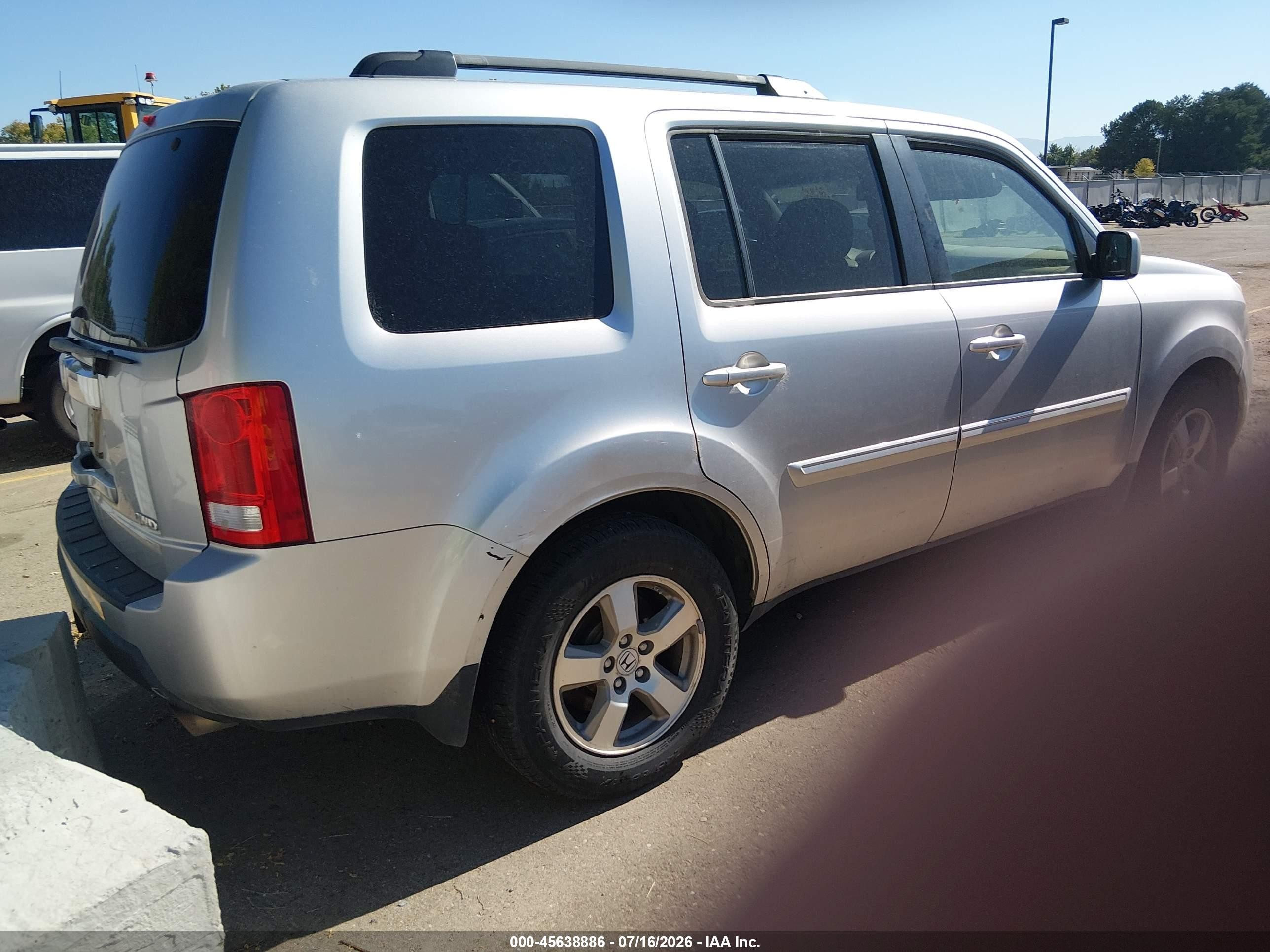 2010 Honda Pilot Ex-l Silver vin: 5FNYF4H54AB035619