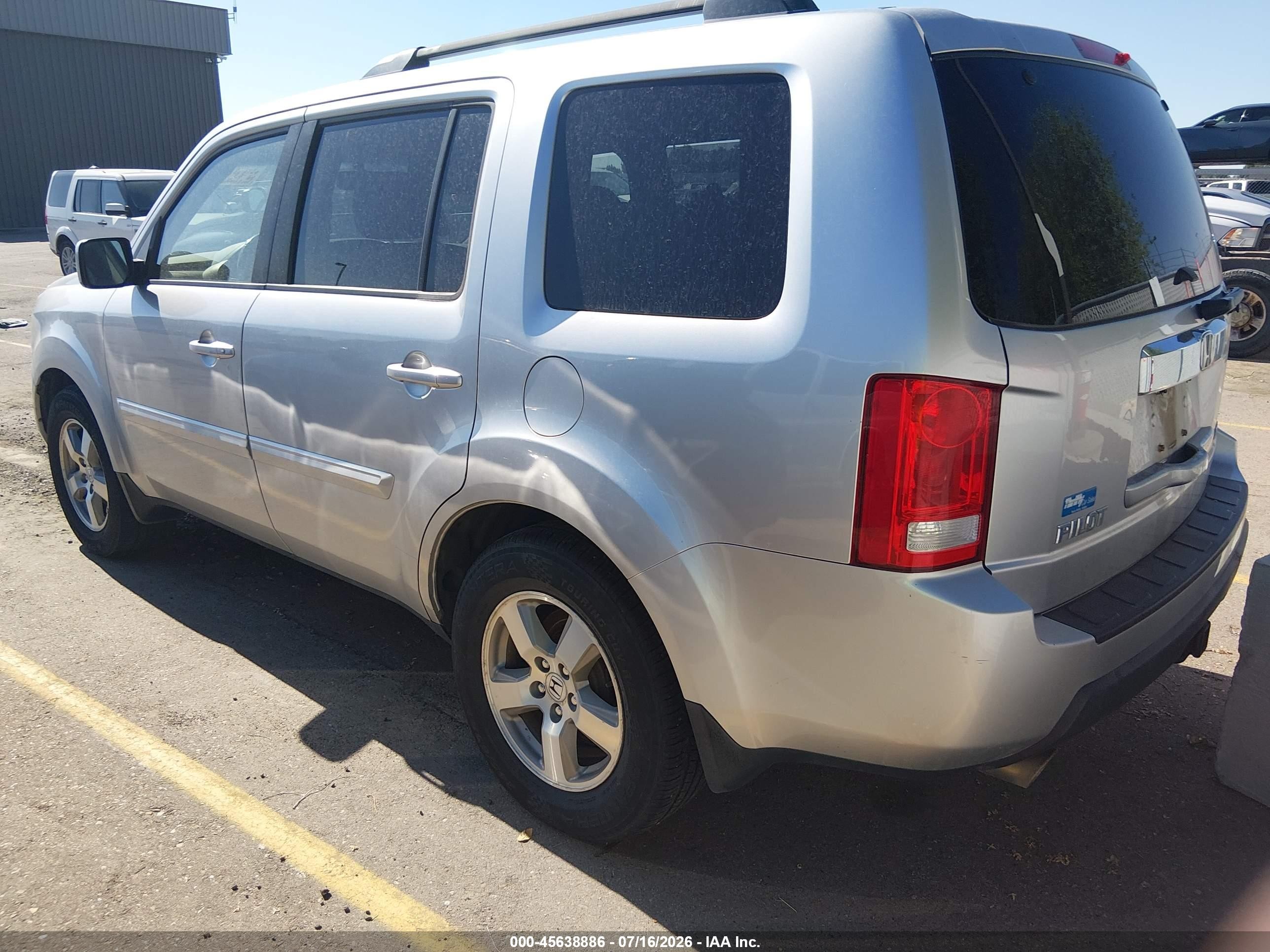 2010 Honda Pilot Ex-l Silver vin: 5FNYF4H54AB035619