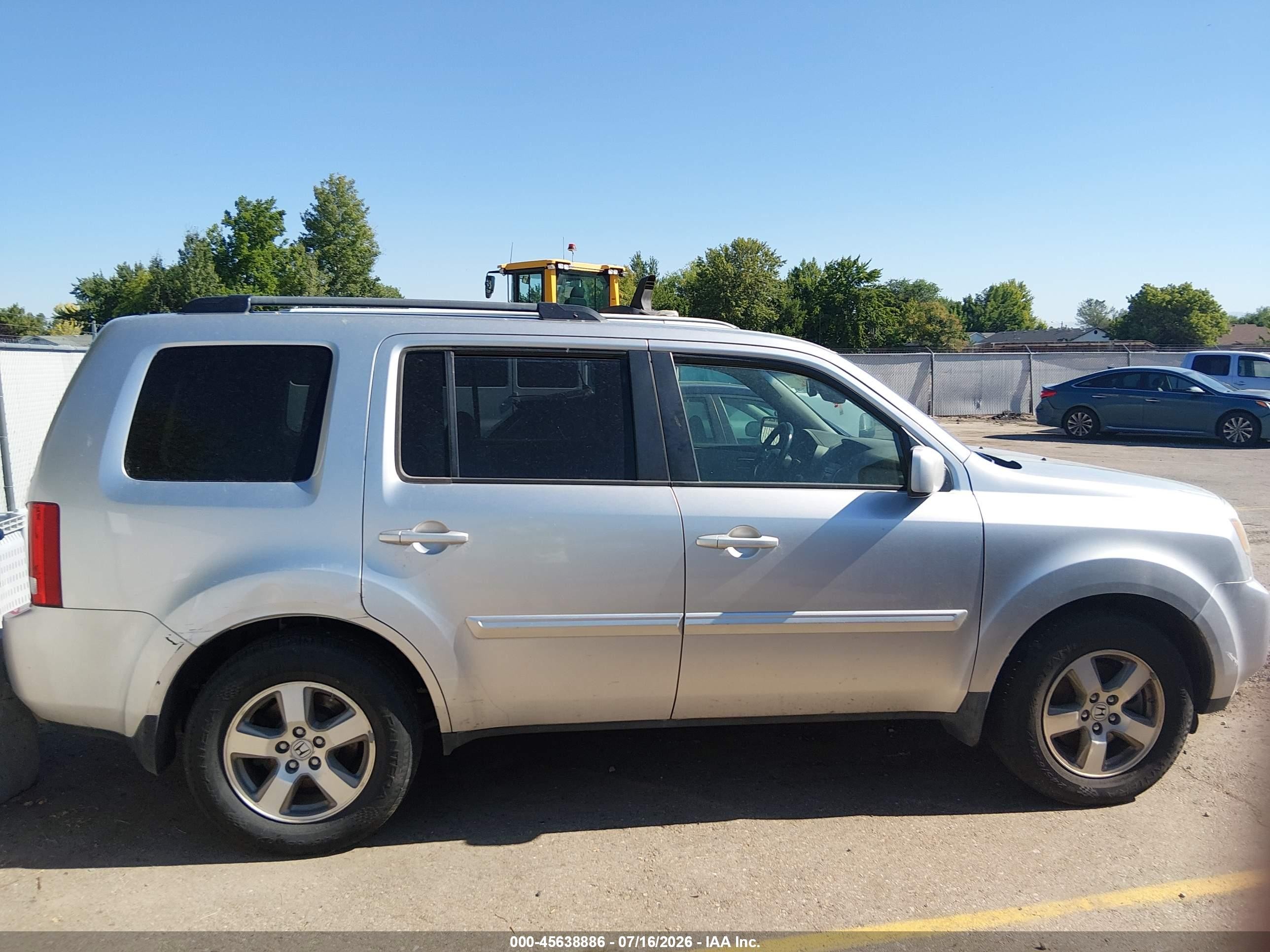 2010 Honda Pilot Ex-l Silver vin: 5FNYF4H54AB035619