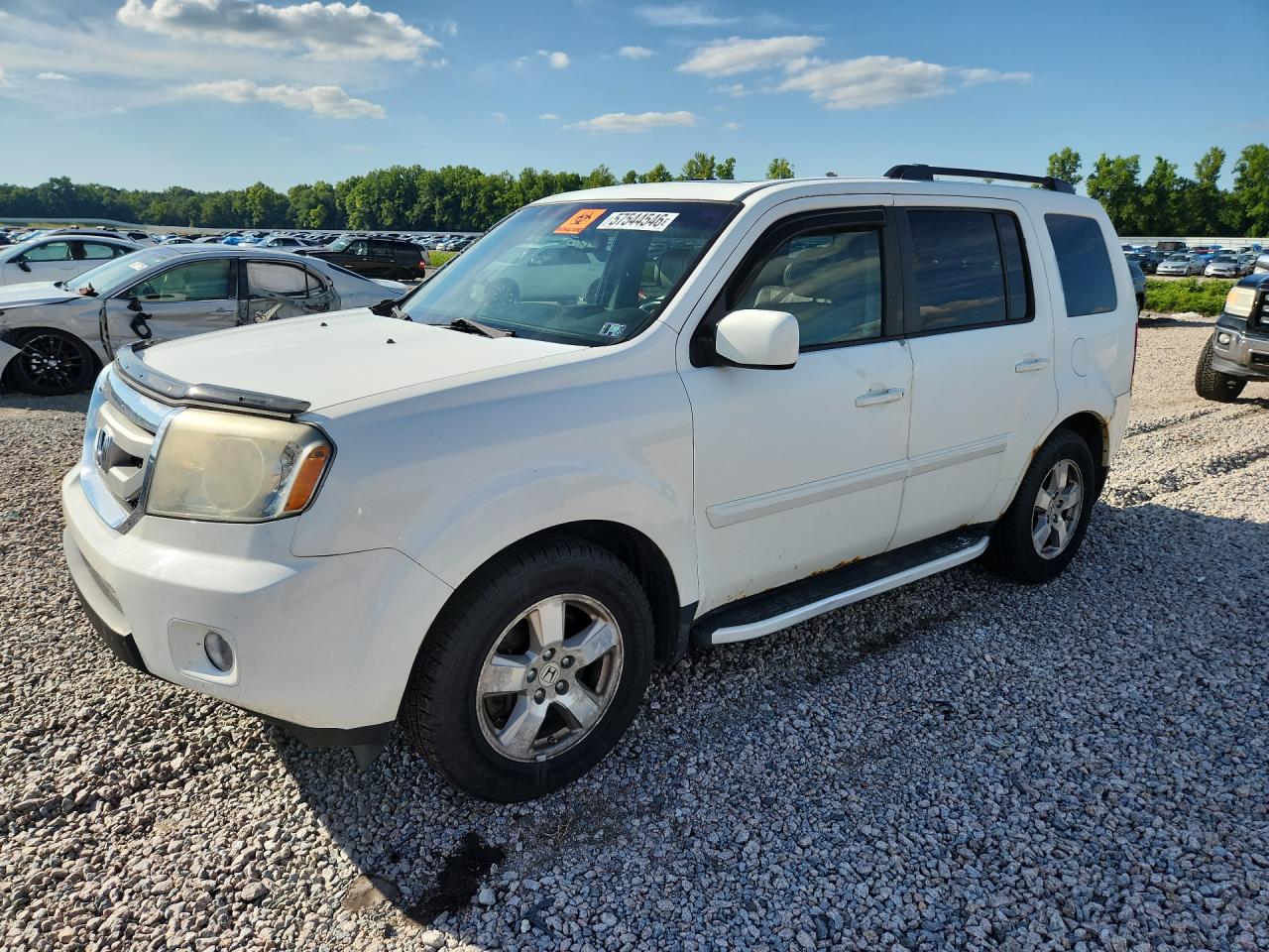 2011 Honda Pilot Exl White vin: 5FNYF4H54BB020409