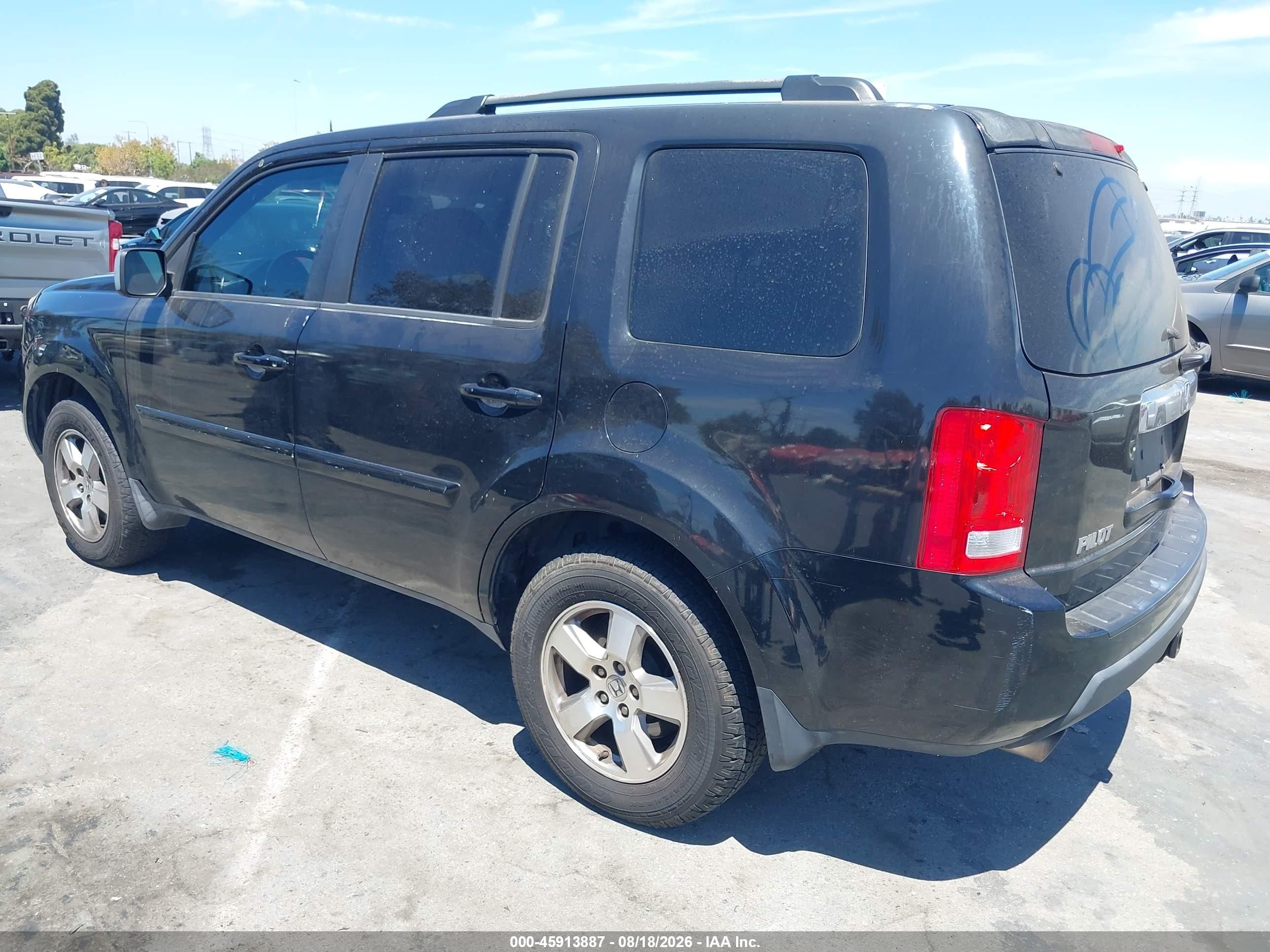 2011 Honda Pilot Ex-l Black vin: 5FNYF4H54BB030602
