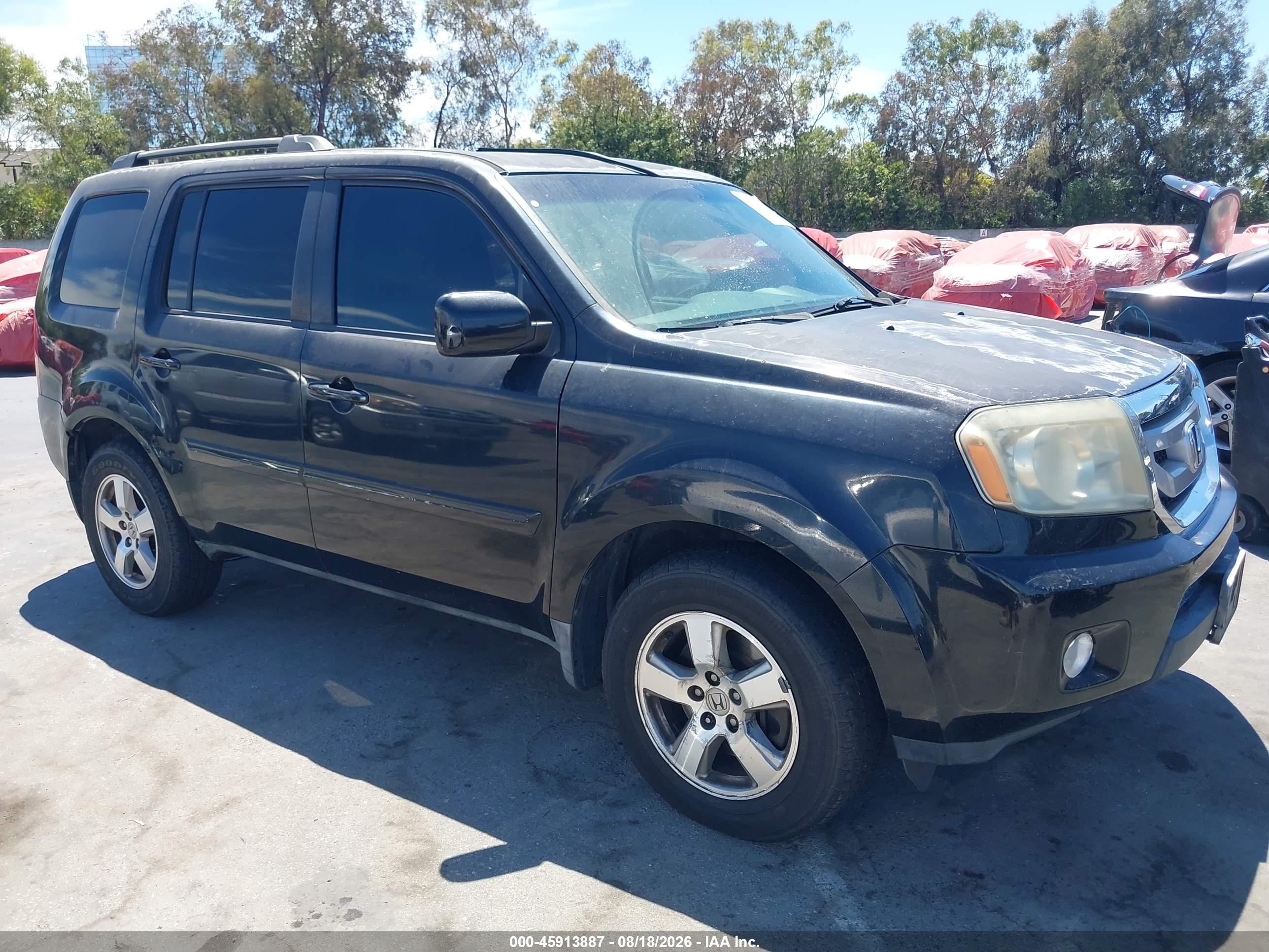 2011 Honda Pilot Ex-l Black vin: 5FNYF4H54BB030602